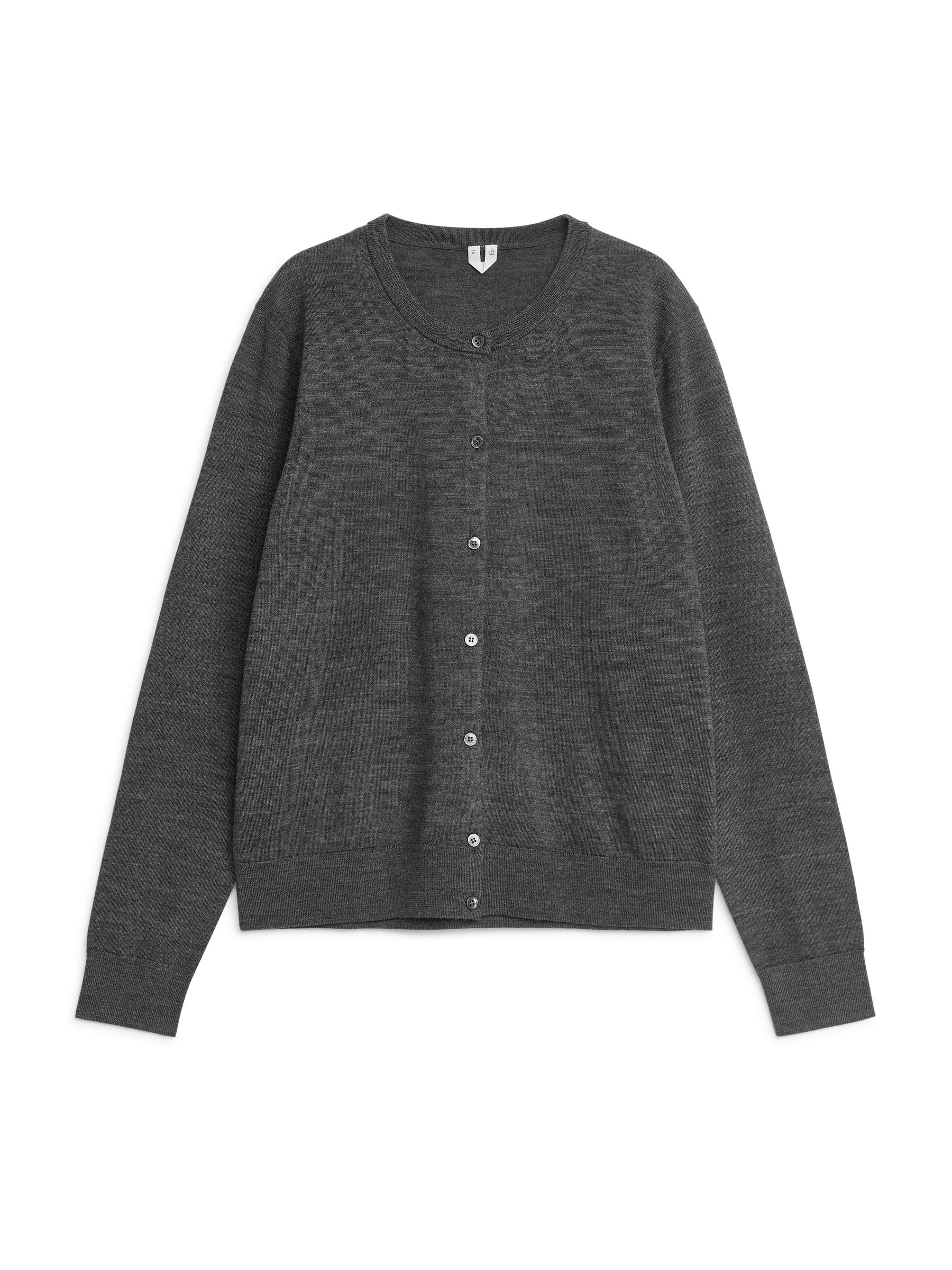 Merino Cardigan-#666869-5421