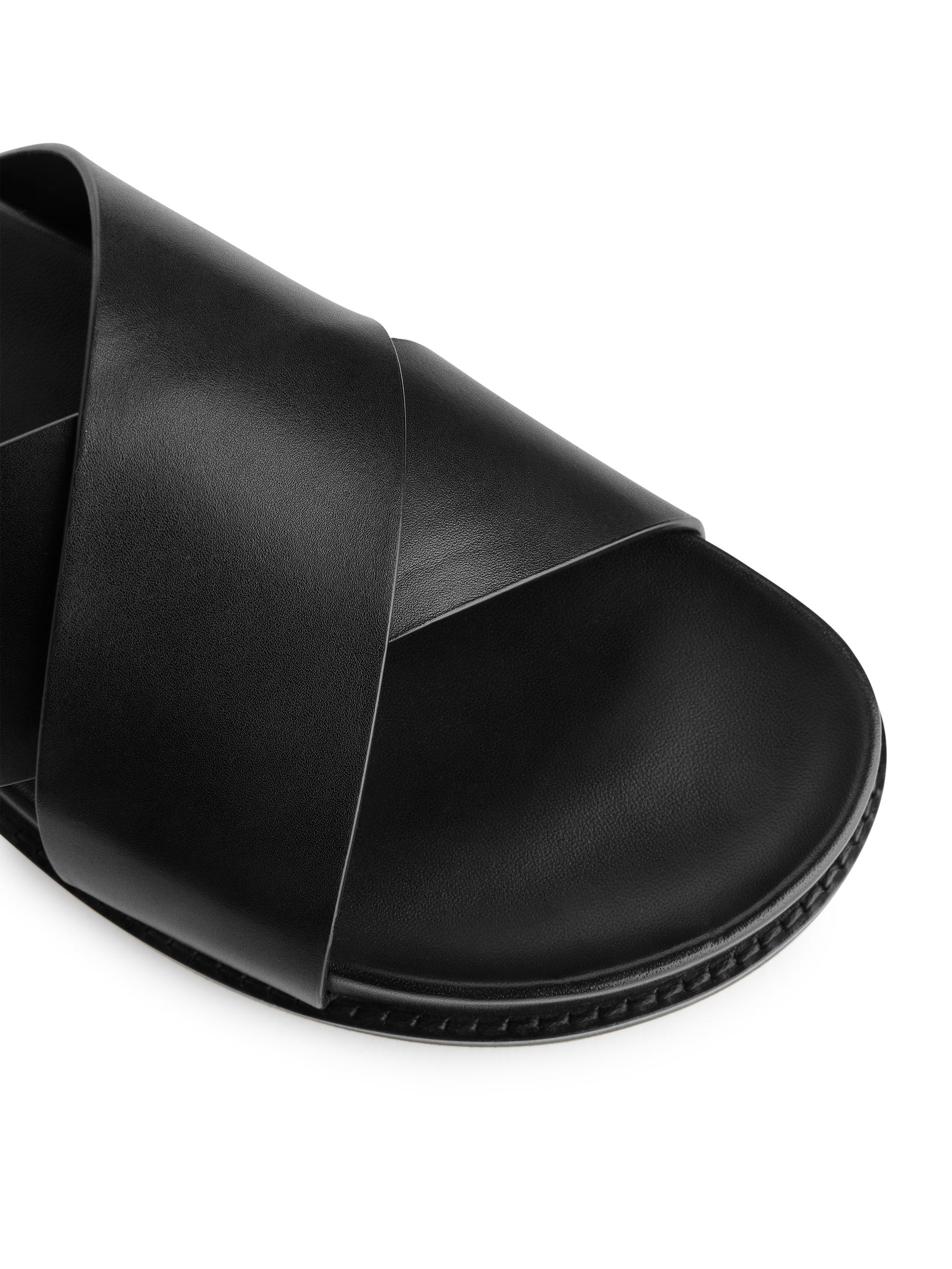 Sandalias de piel con tiras entrecruzadas - Negro - Men - StillMedia/DescriptiveDetail - 2