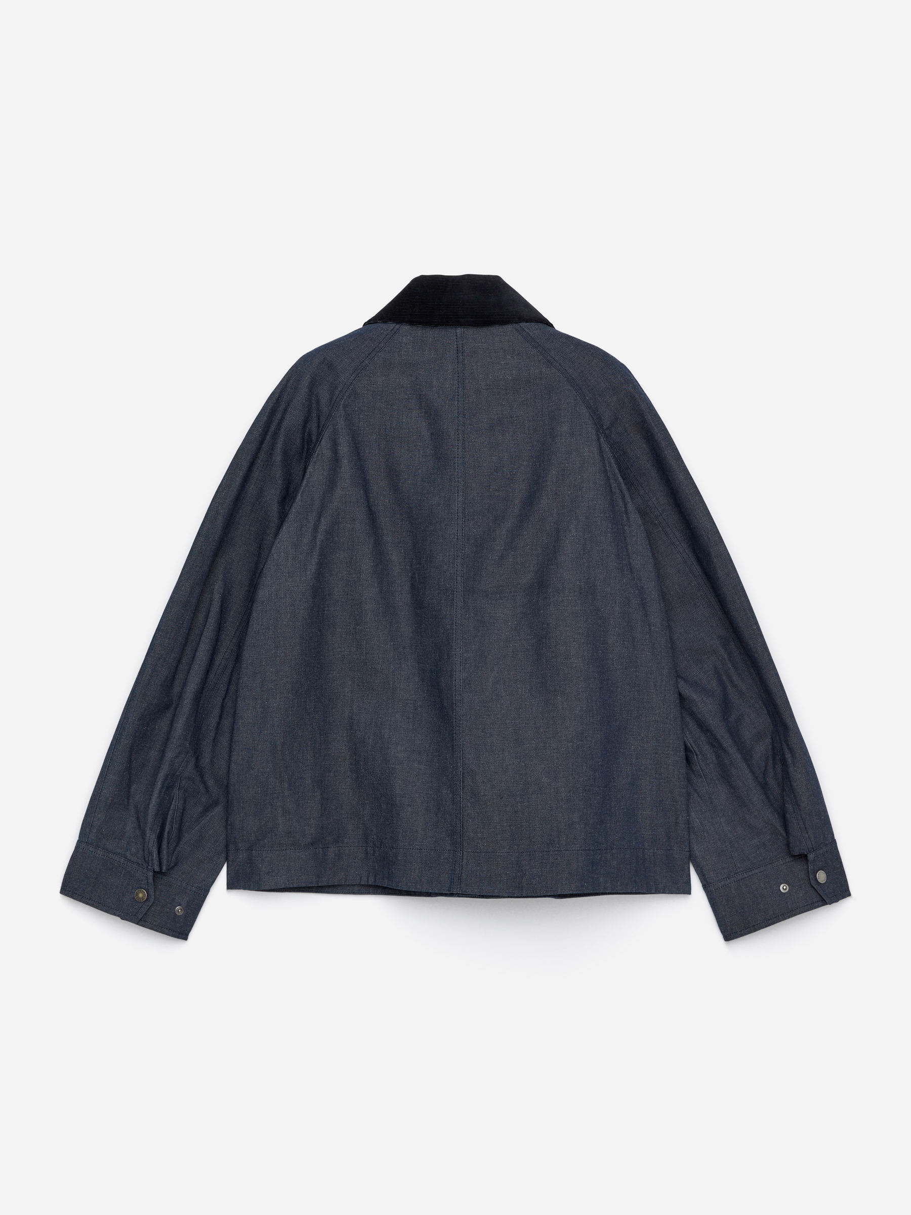 ARKET and Barbour Dry-Waxed Denim Jacket - Blue - Regular fit - Women - StillMedia/DescriptiveStillLife - 3