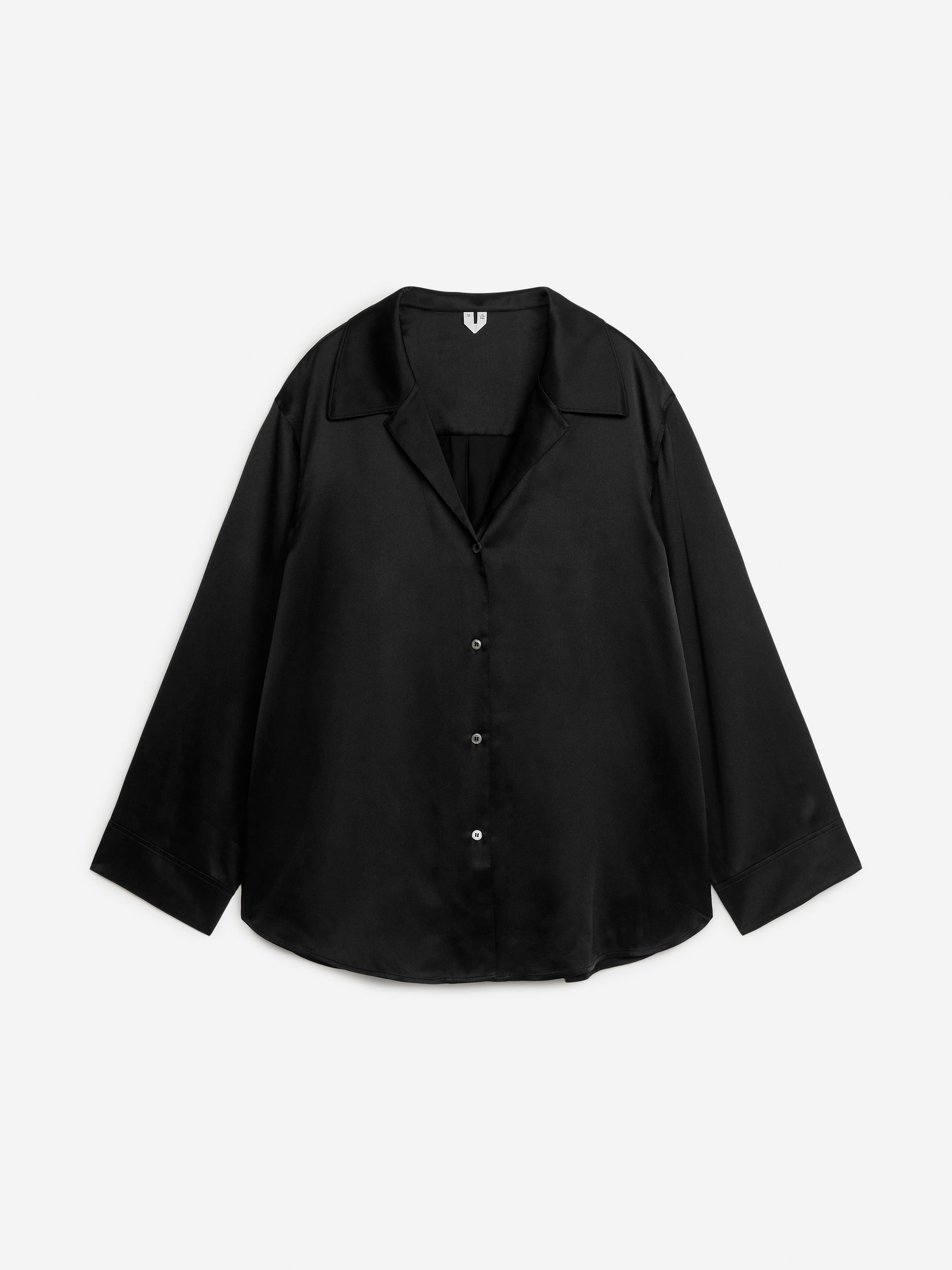Relaxed Silk Shirt – Black – Women – ARKET WW