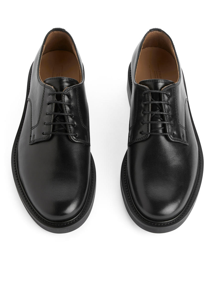 Leather Derby Shoes-#272628-13004