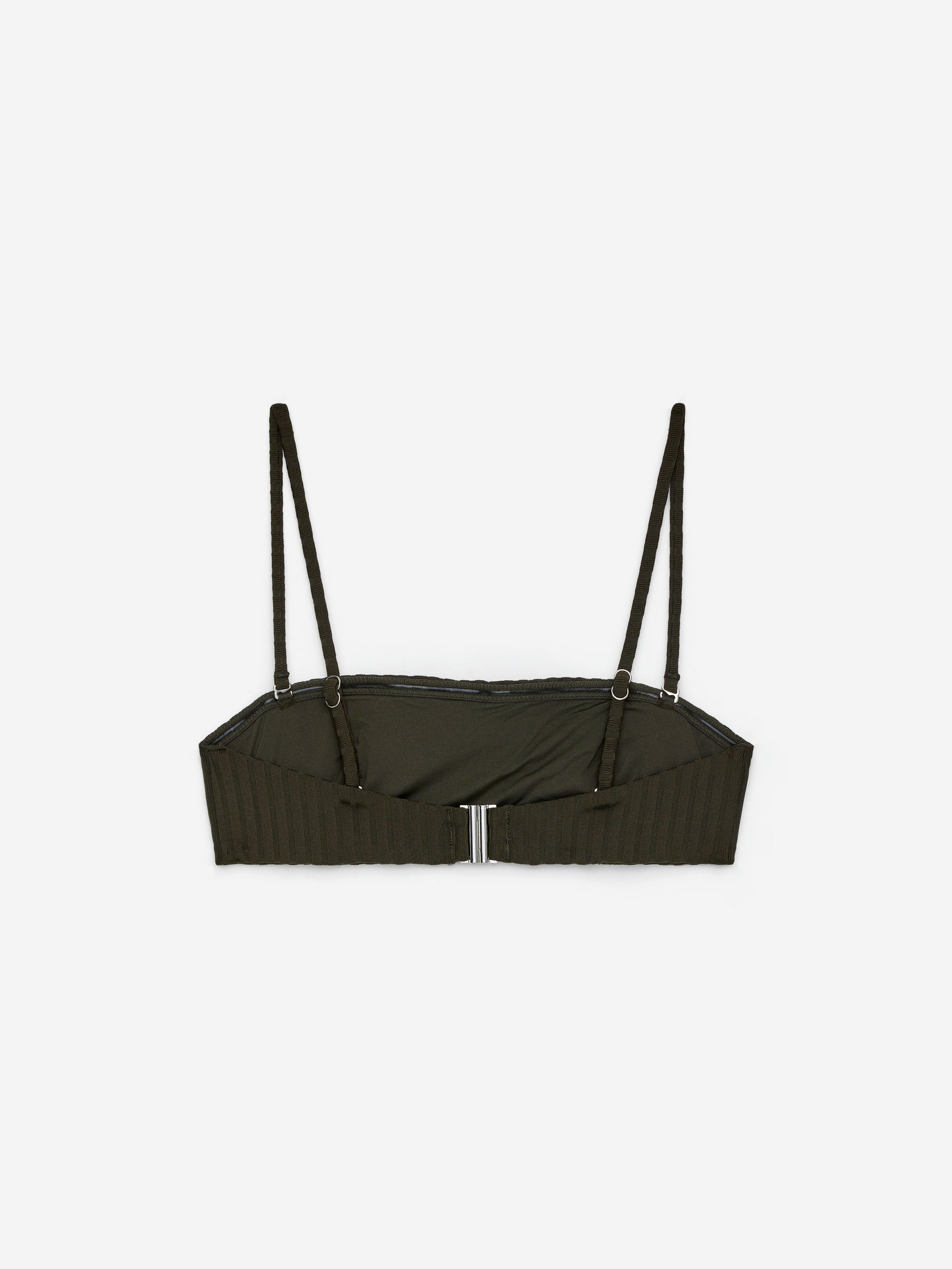 Ribbed Bikini Top - Dark Khaki Green - Women - StillMedia/DescriptiveStillLife - 2