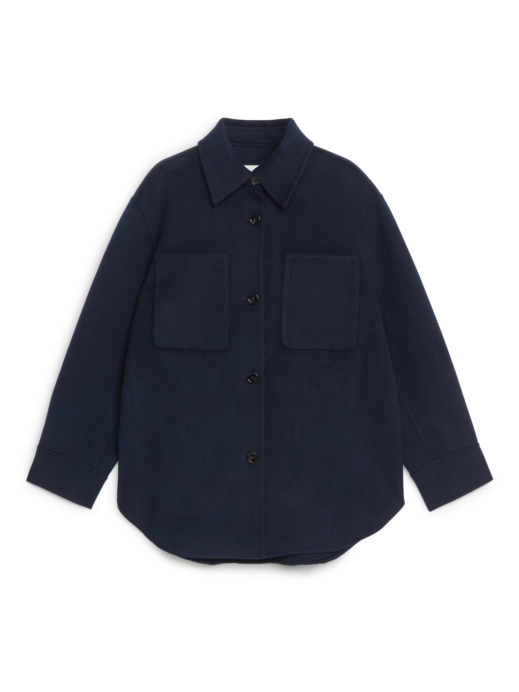 Relaxed Wool Overshirt-#0A041F-9305