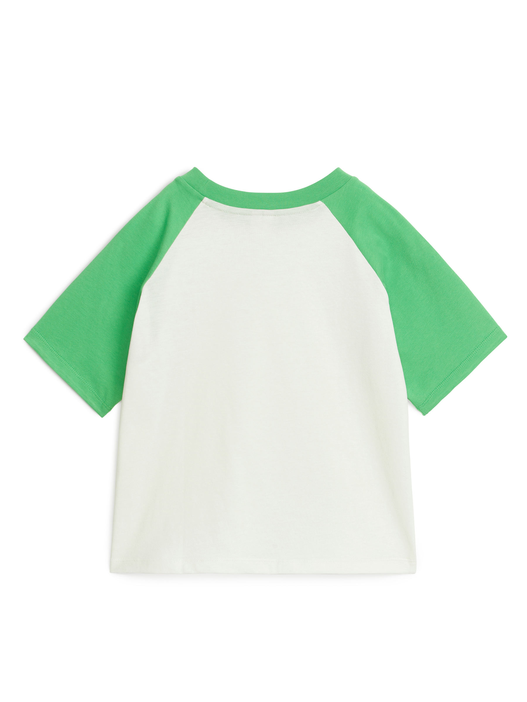 Raglan-Sleeve T-Shirt - Weiß/Grün - Relaxed Fit - Kinder - StillMedia/DescriptiveStillLife - 1