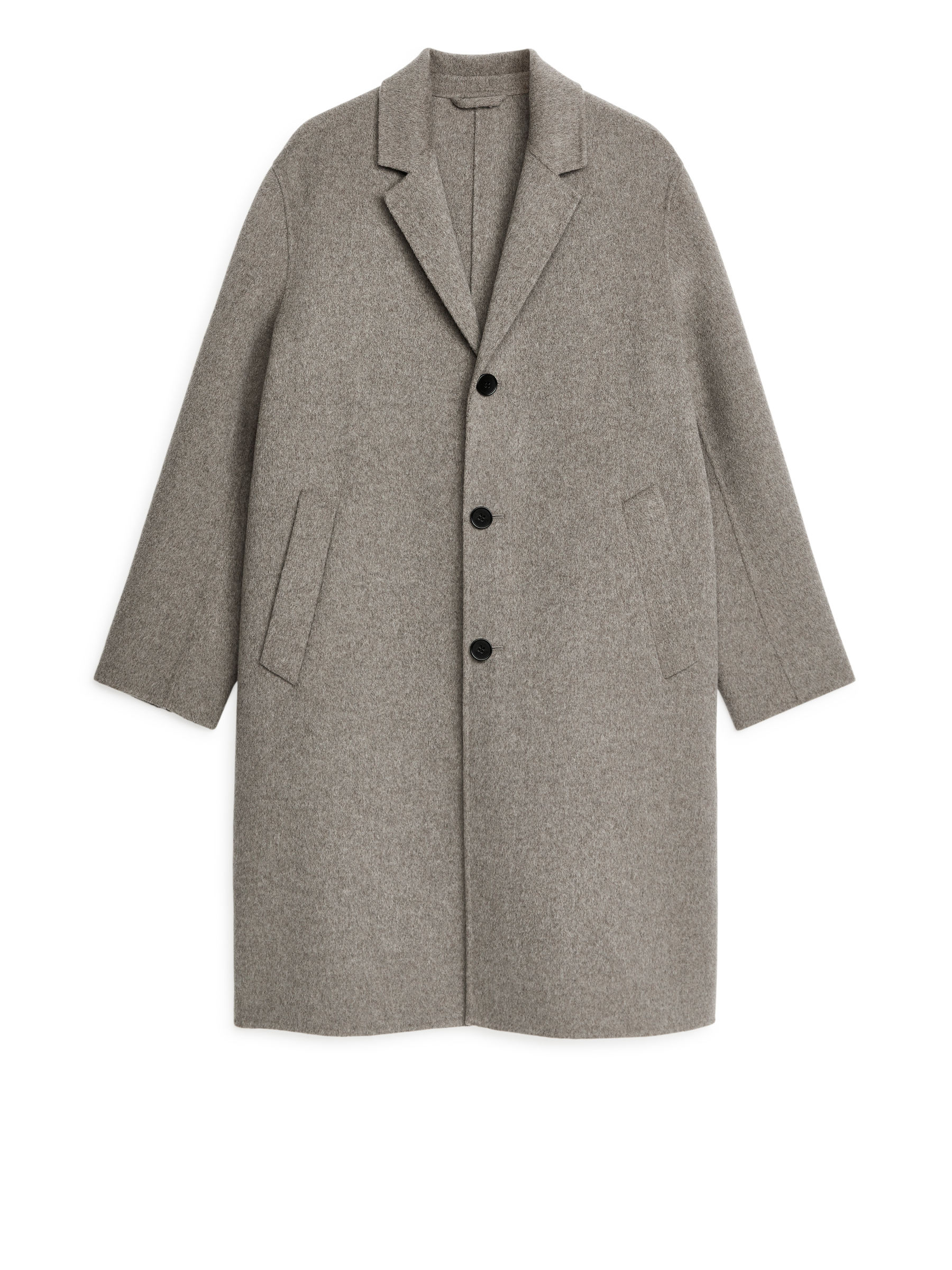 Double-Face Wool Blend Coat - Light Mole Melange - Regular fit - Men - StillMedia/DescriptiveStillLife - 3