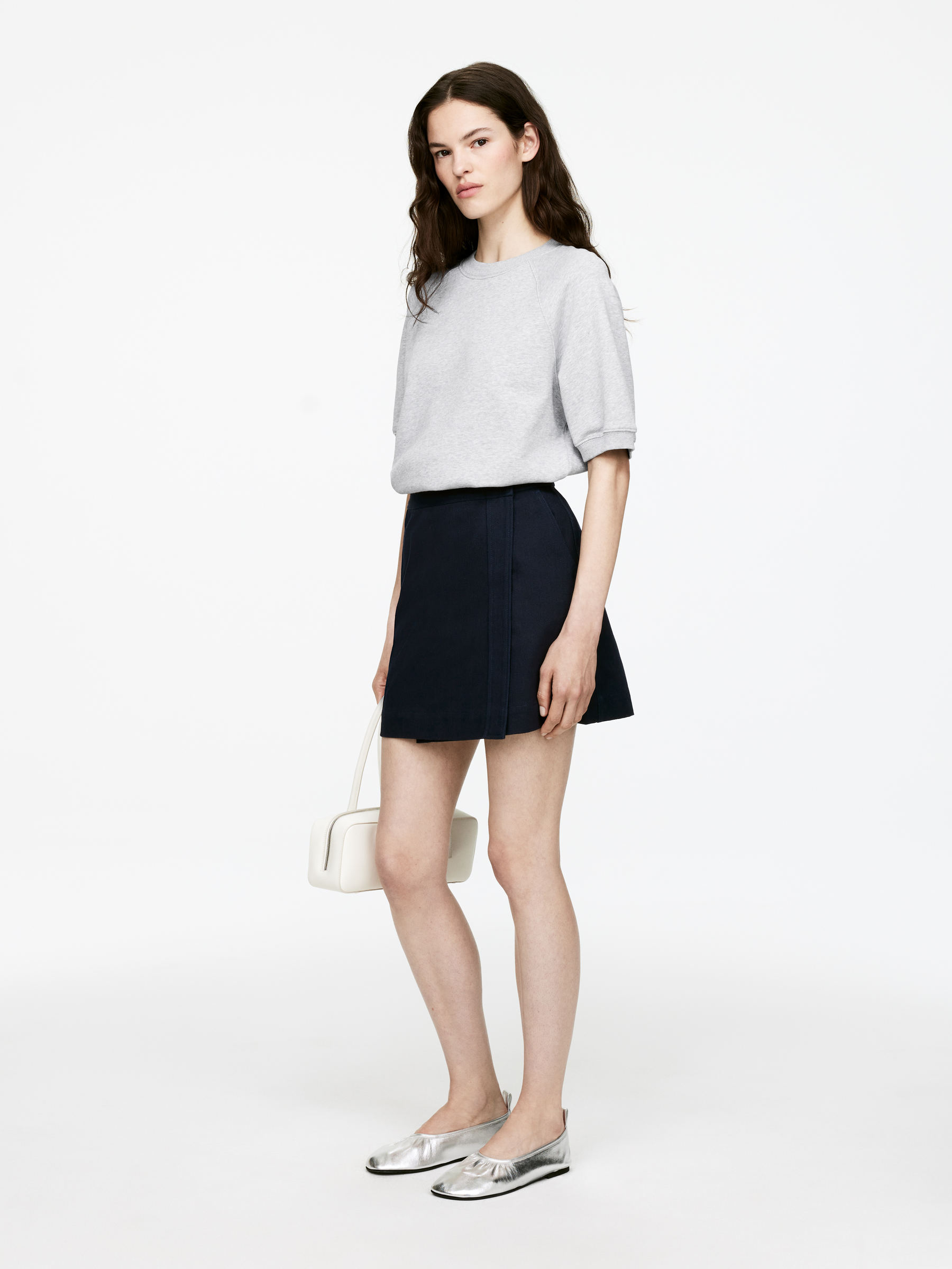 Wickelrock aus Baumwolle - Dunkelblau - Regular Fit - Damen - StillMedia/Lookbook - 5