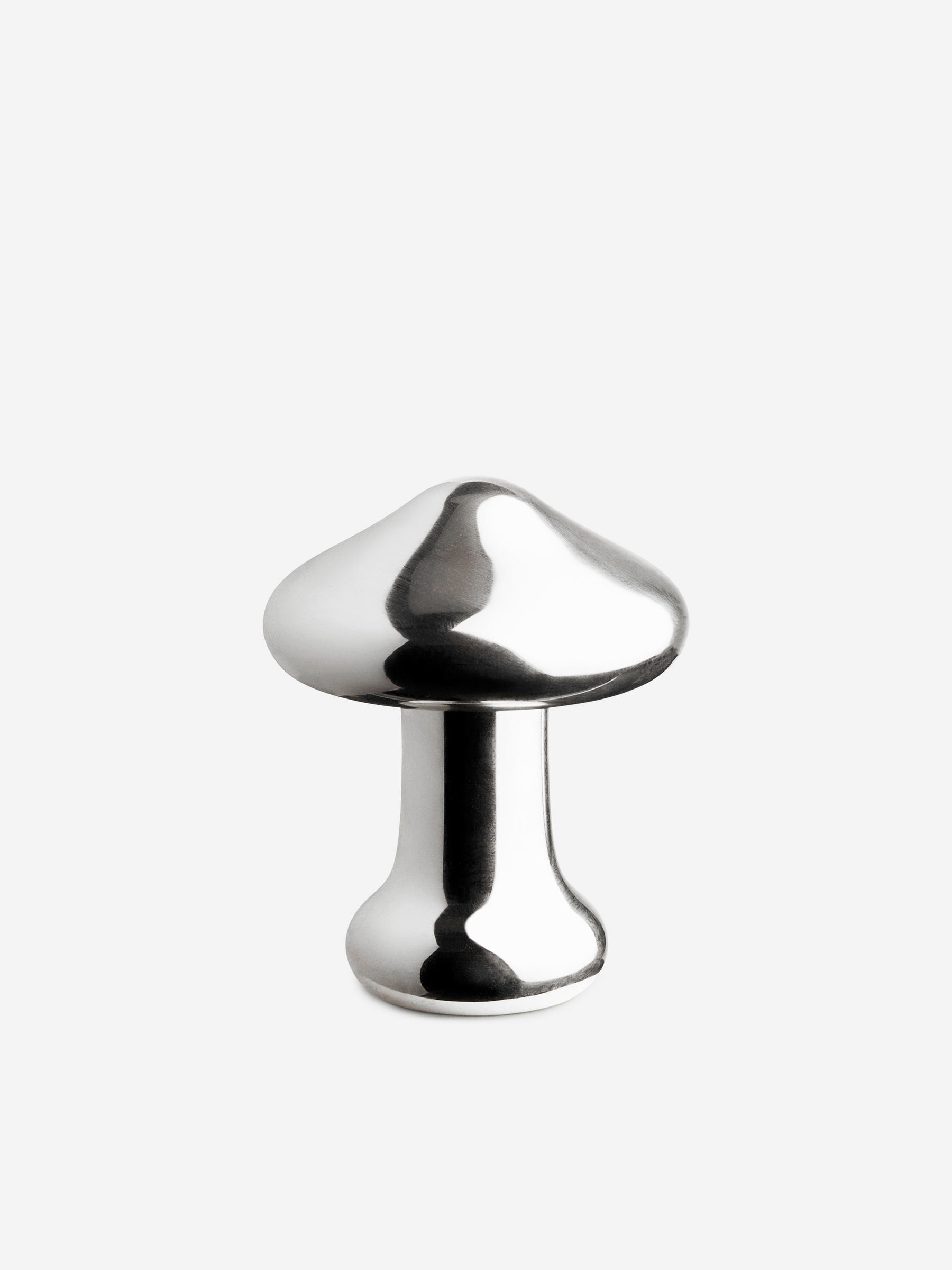 Silver-Plated Mushroom 8 cm-#ABAAAA-13732