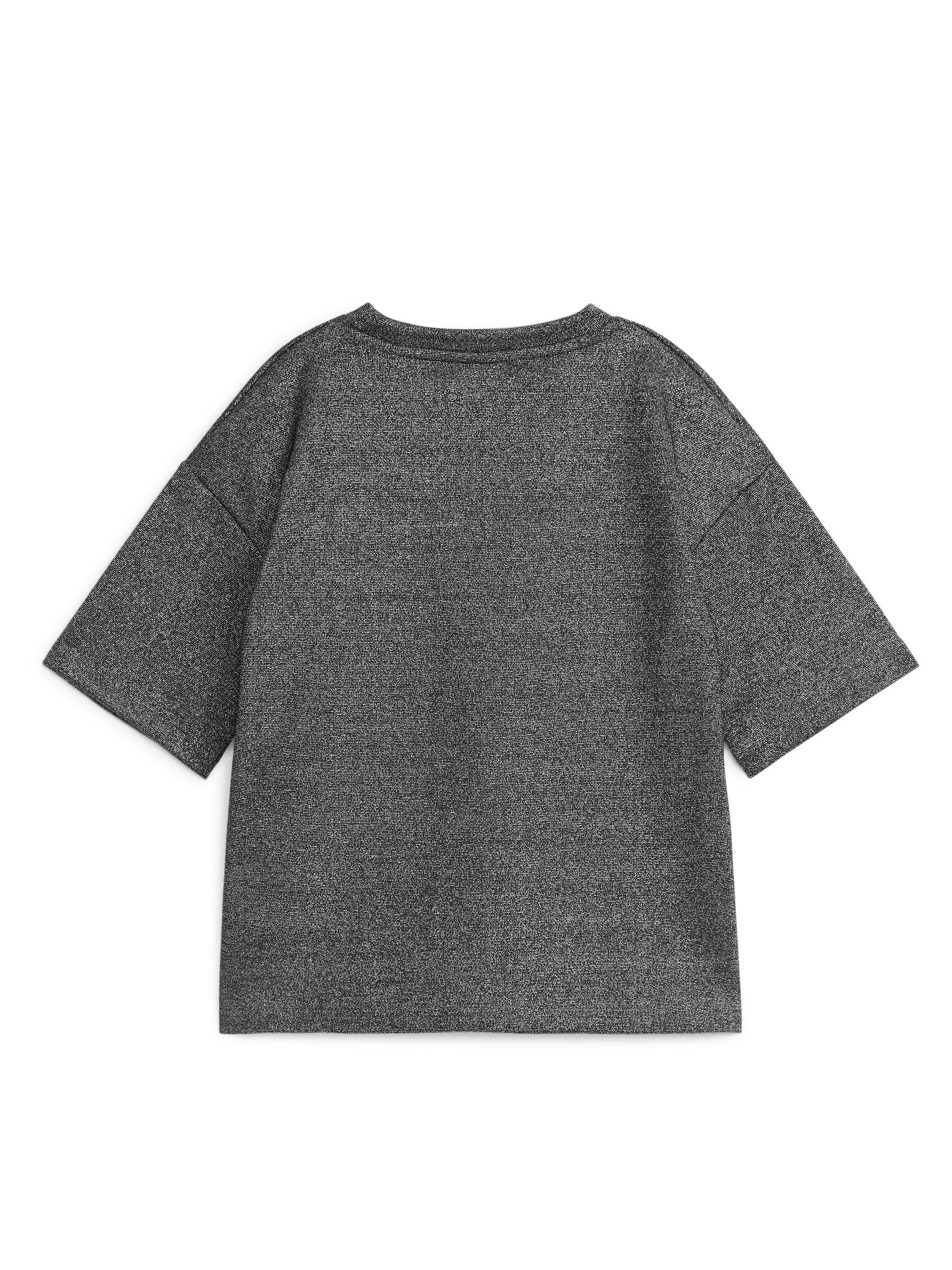 Glittrig t-shirt - Grå/Metallicskimrande - Oversized - Children - StillMedia/DescriptiveStillLife - 3