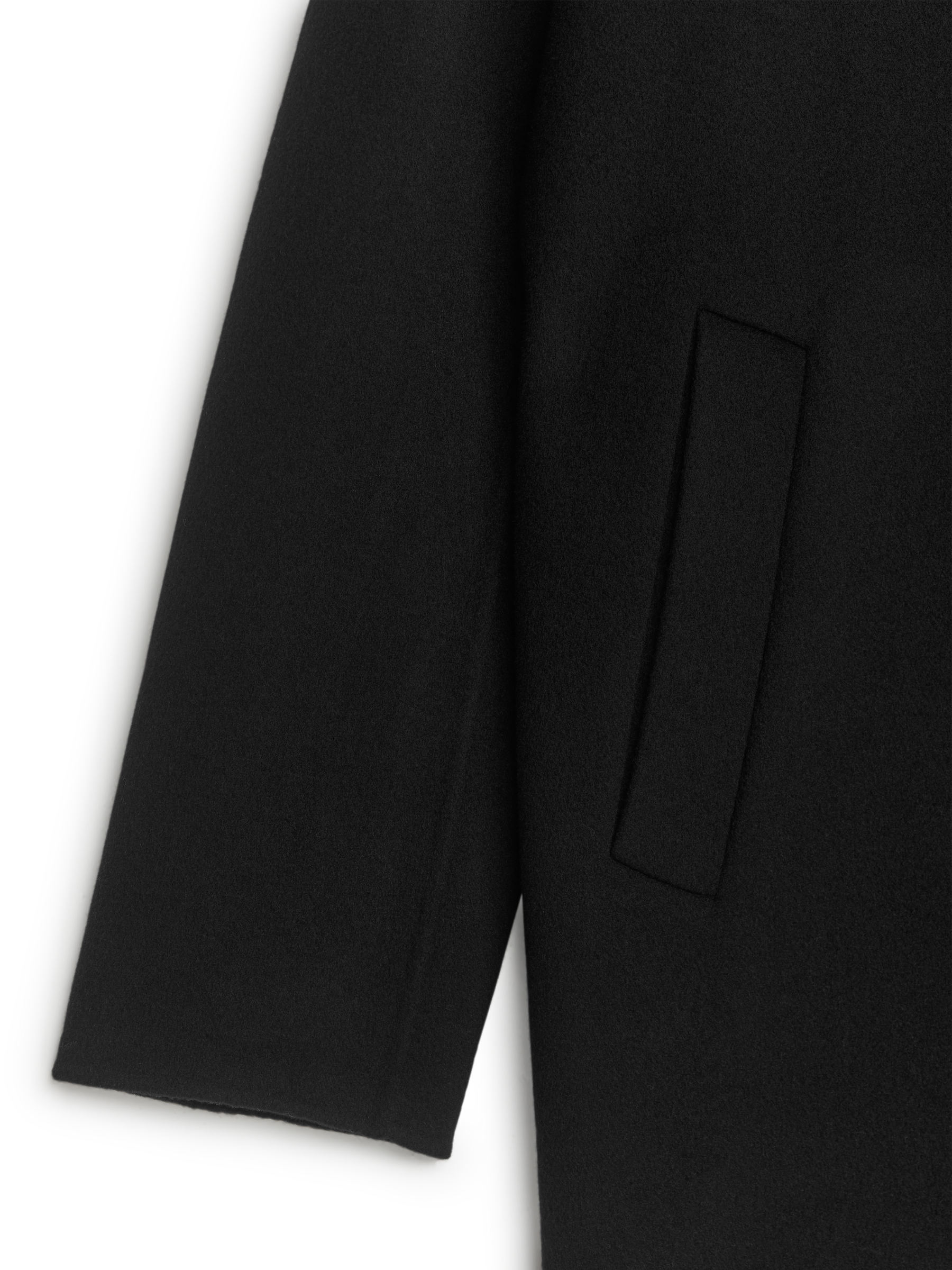 Double-Face Wool Blend Coat - Black - Regular fit - Men - StillMedia/DescriptiveDetail - 2