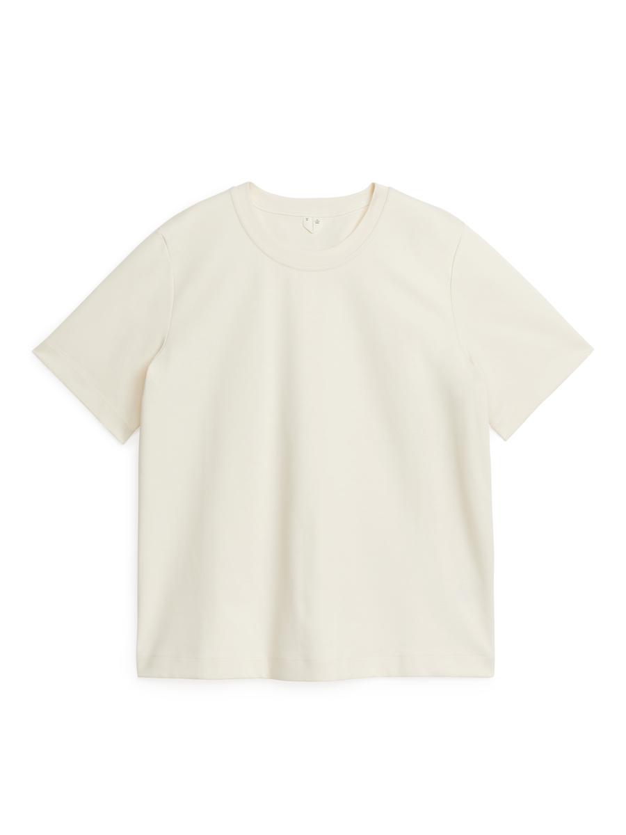 T-shirt épais - Blanc cassé - Regular fit - Femme - 1135758003