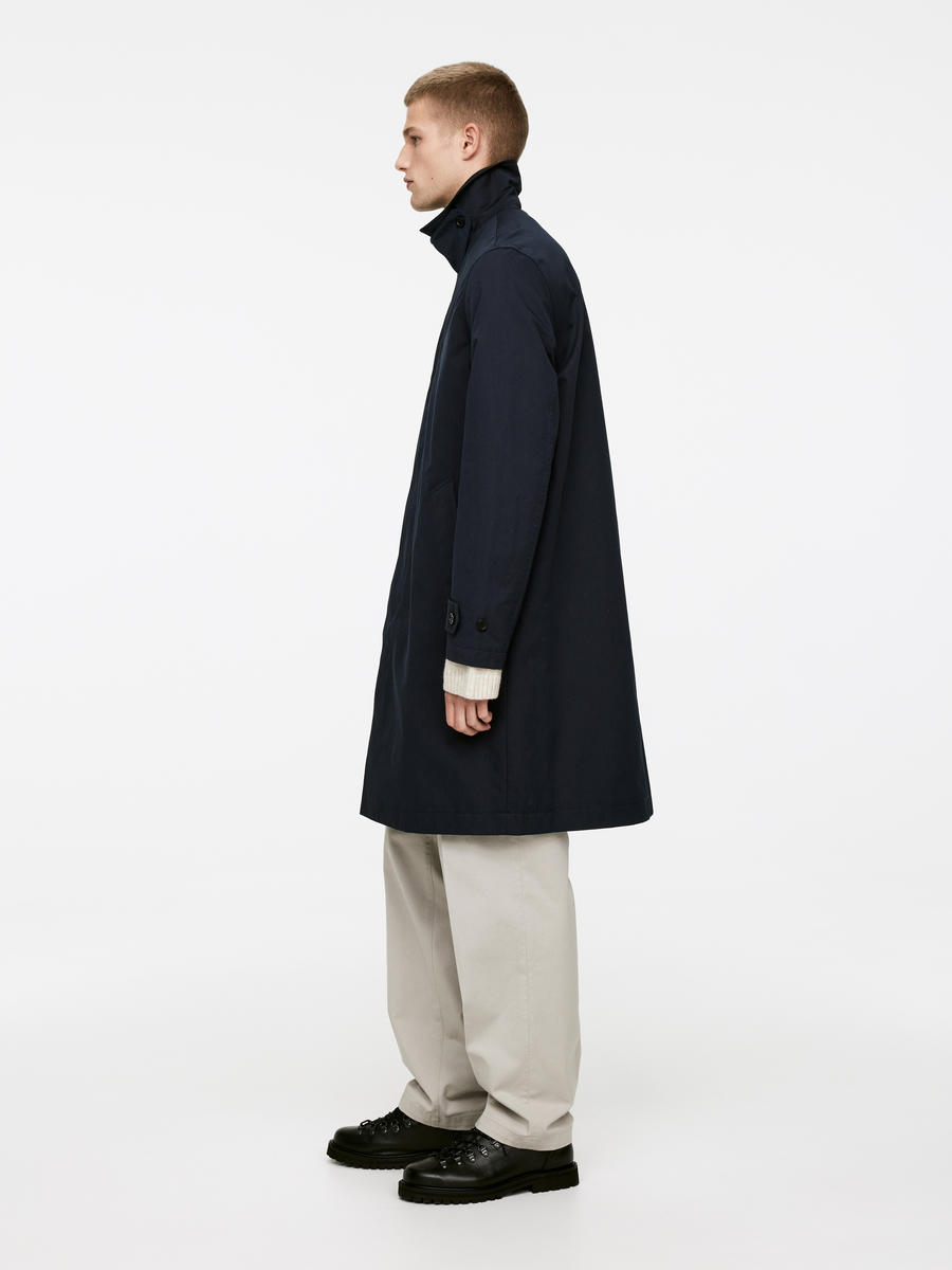 Mid-Length Car Coat - Dark Blue - Regular fit - Men - 1230517001