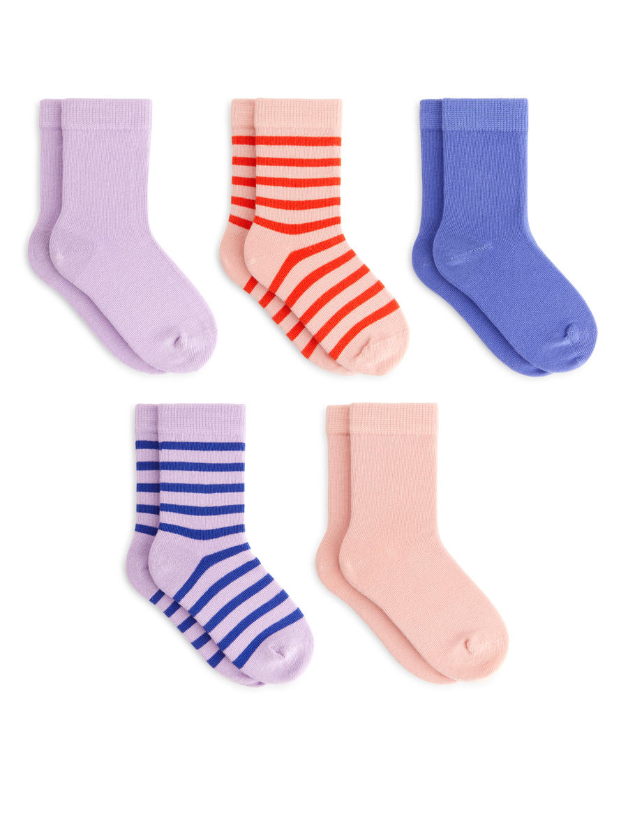 Cotton Socks Set of 5-#B4A0C9-12182