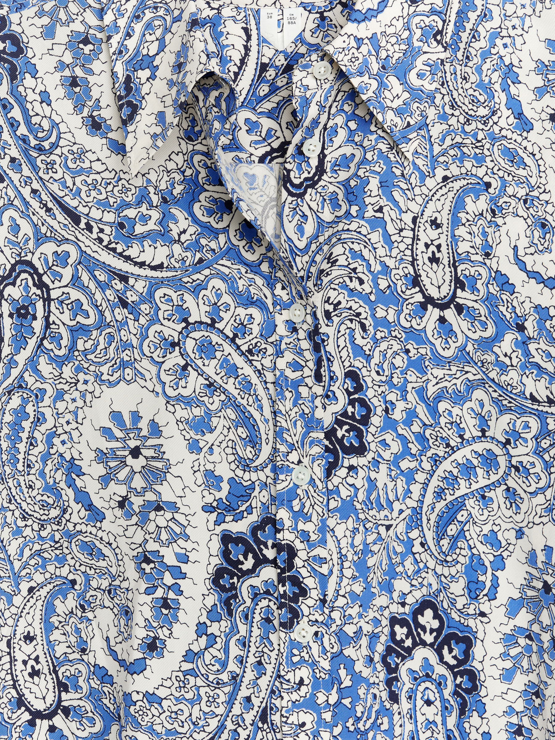 Legeres Hemd mit Paisleymuster - Weiß/Blau - Relaxed Fit - Damen - StillMedia/DescriptiveDetail - 2