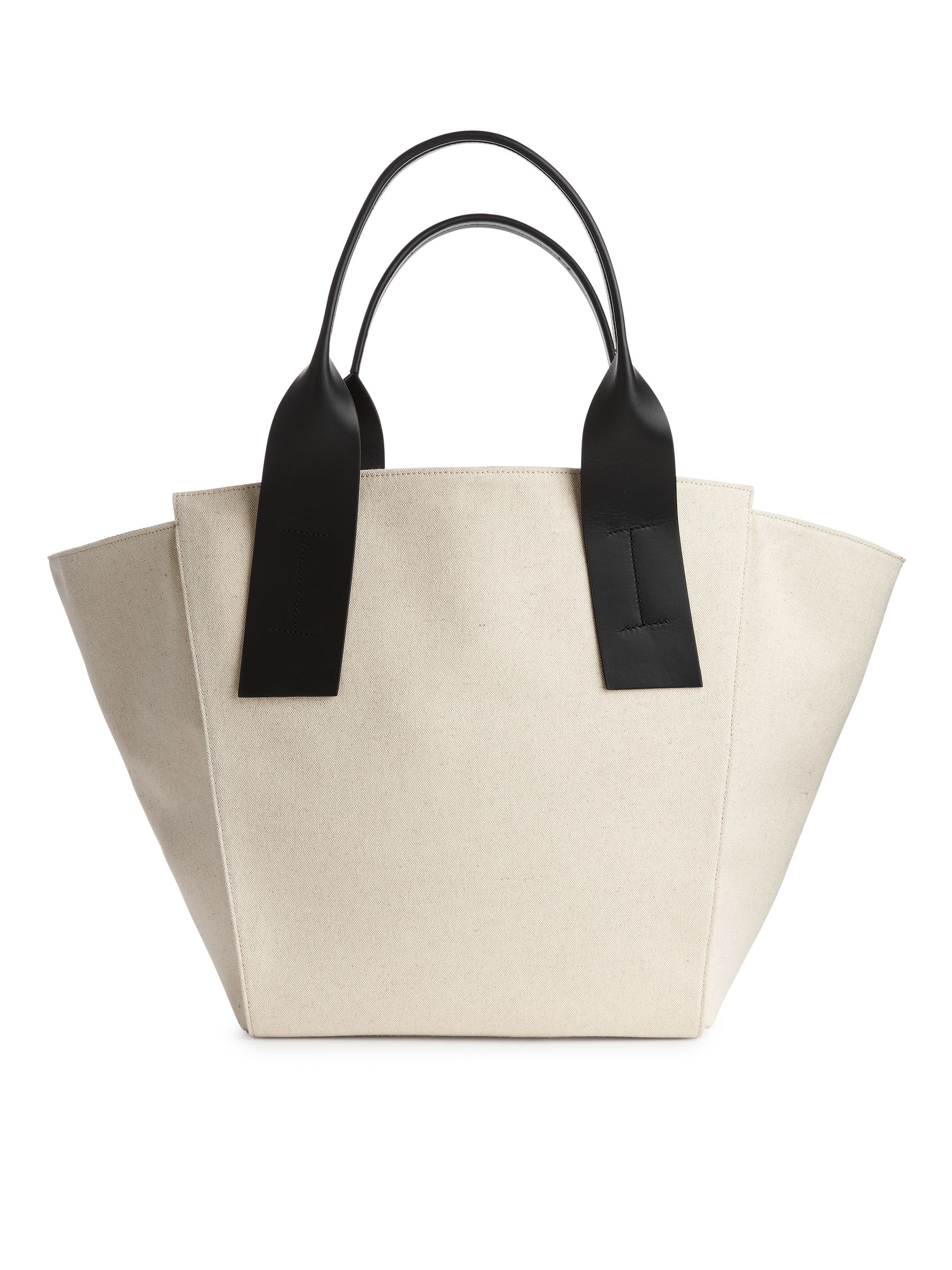 Leather-Trimmed Linen Tote - Off White - Women - StillMedia/DescriptiveStillLife - 4