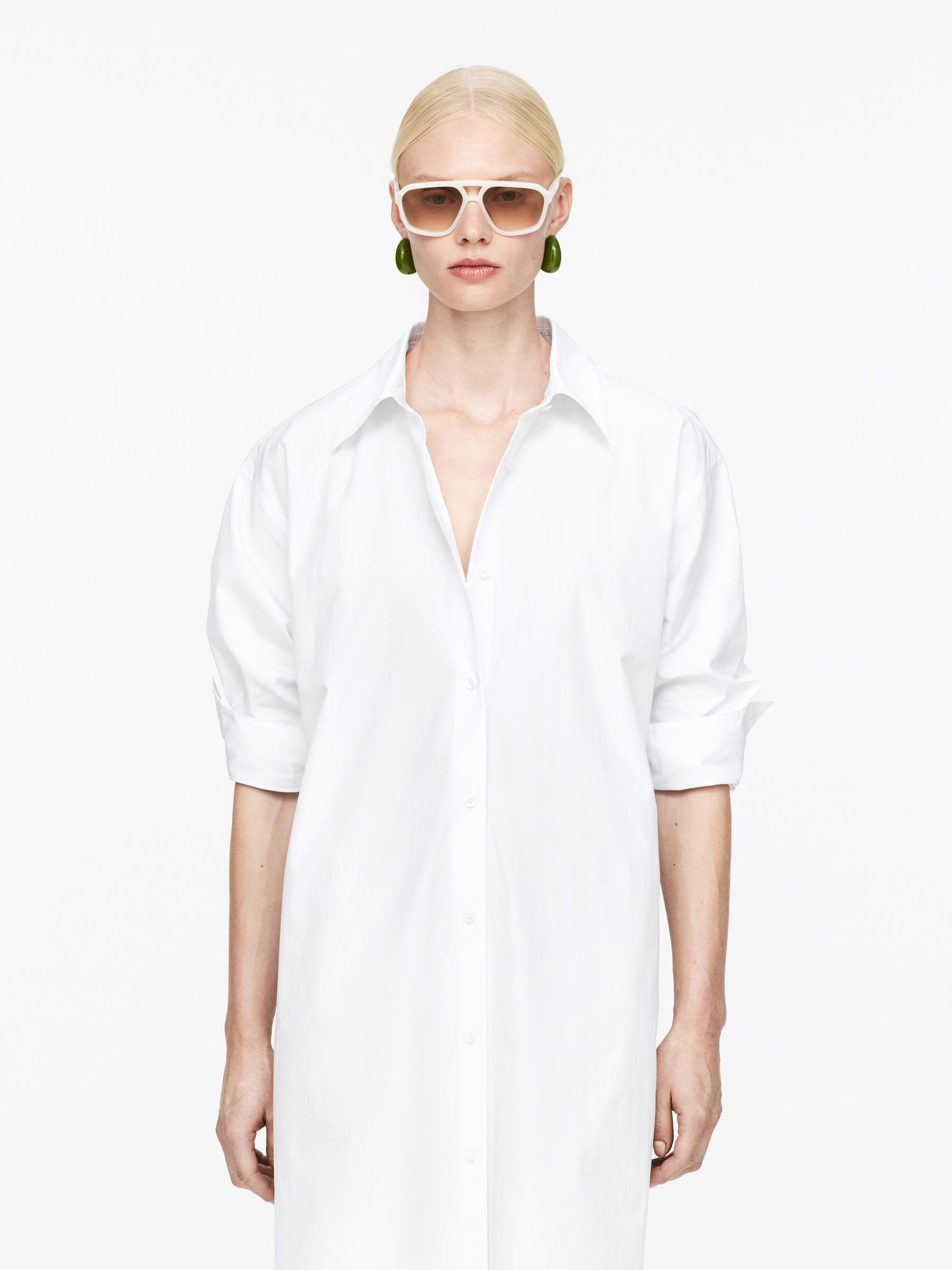 Drop-Shaped Earrings - Green - Women - StillMedia/Lookbook - 2