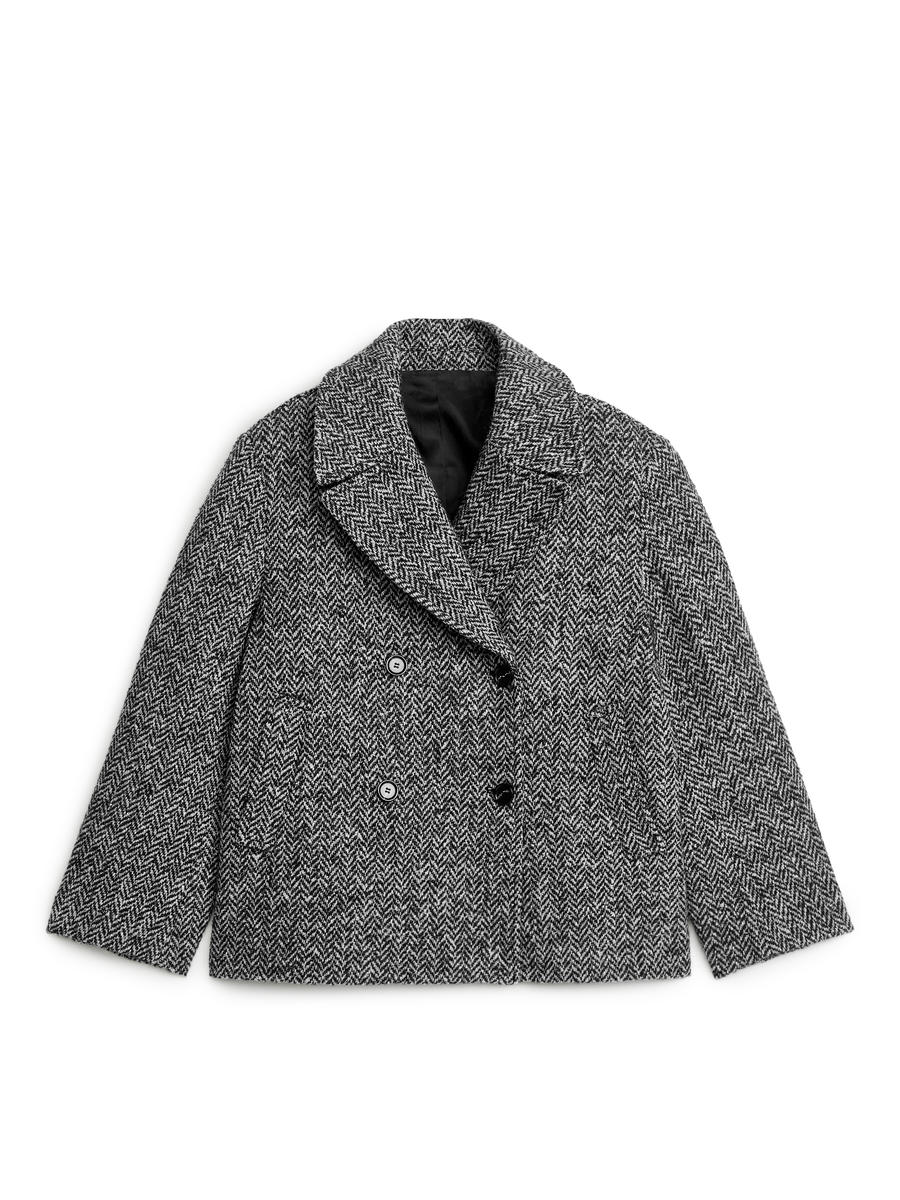 Black and white peacoat womens online