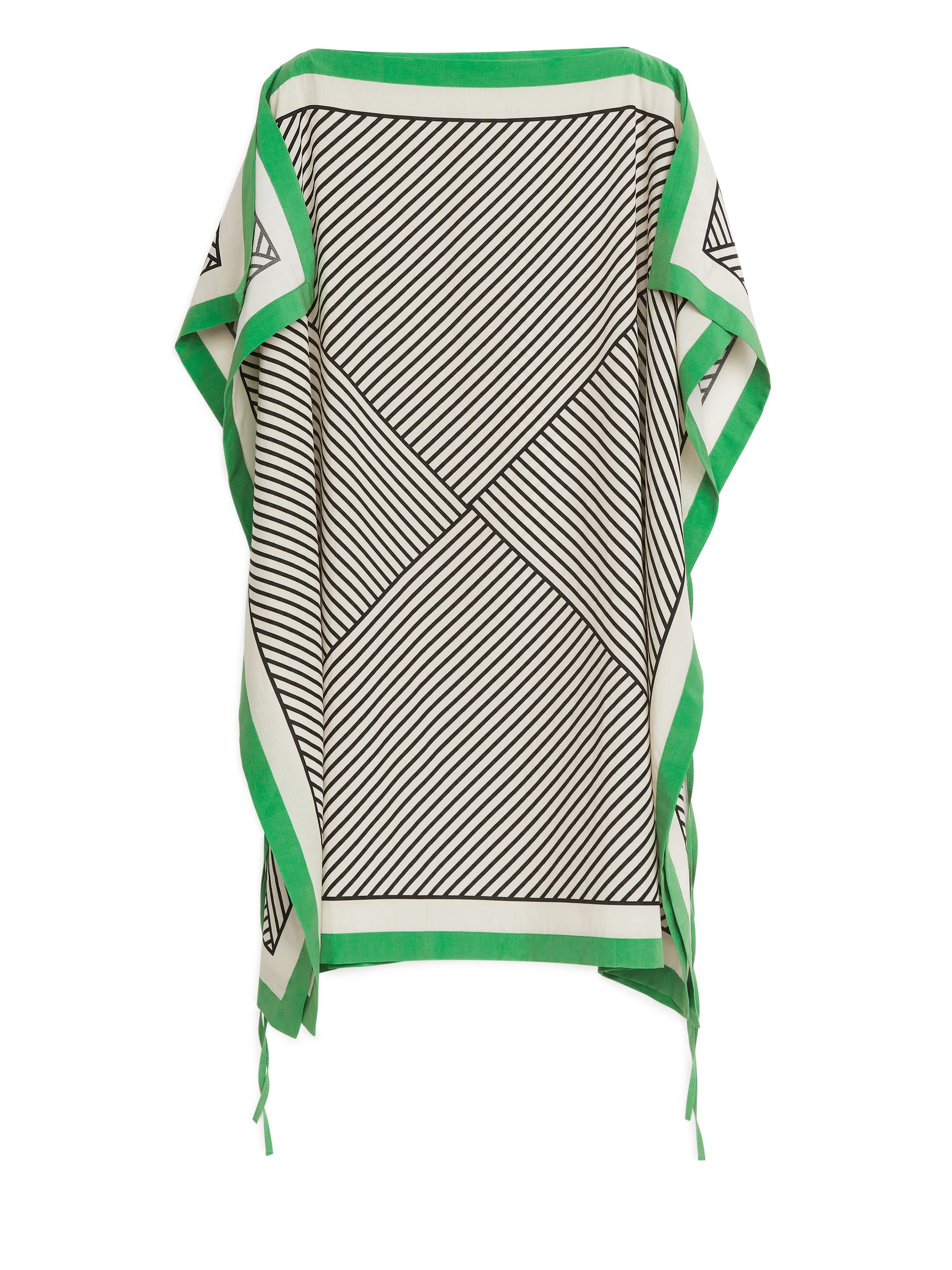 Caftán de playa estampado - Blanco roto/negro/verde - Women - StillMedia/DescriptiveStillLife - 1