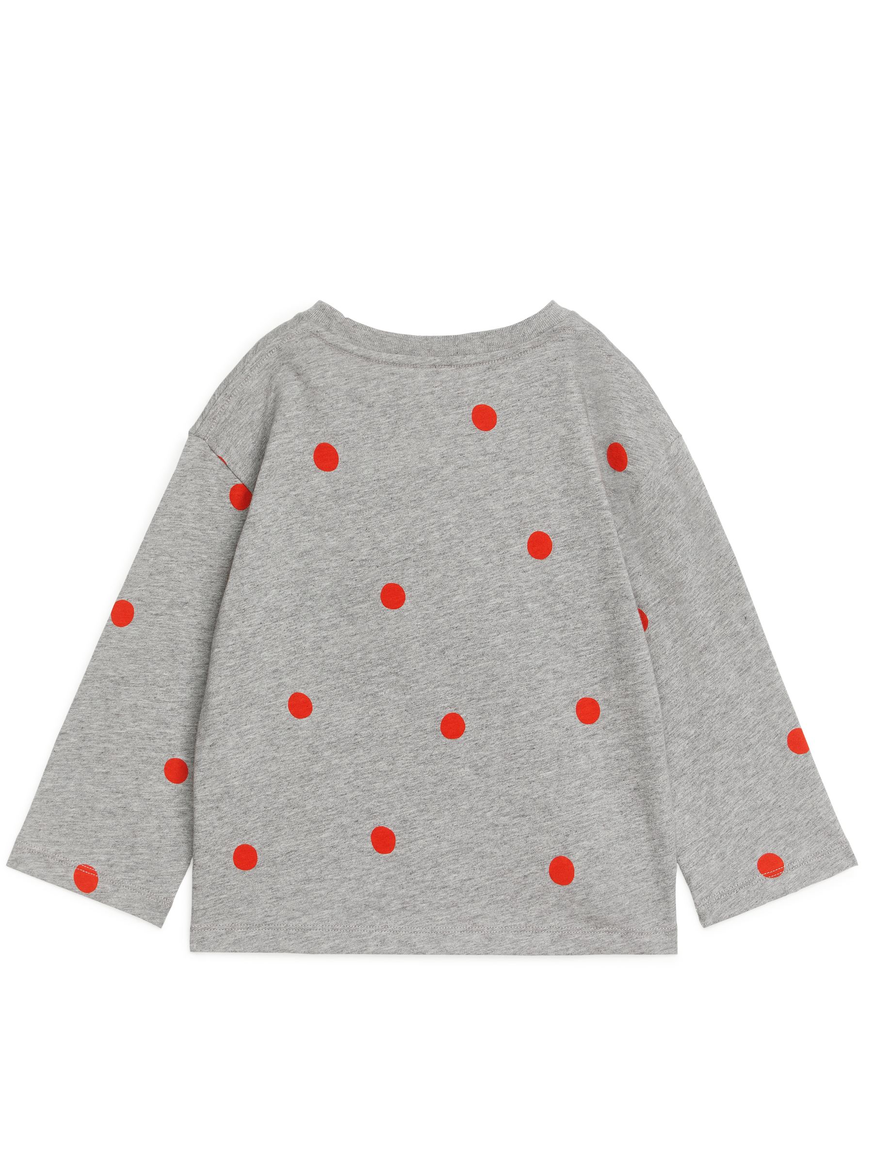 Camiseta de manga larga - Grey Melange/Red - Corte holgado - Children - StillMedia/DescriptiveStillLife - 3