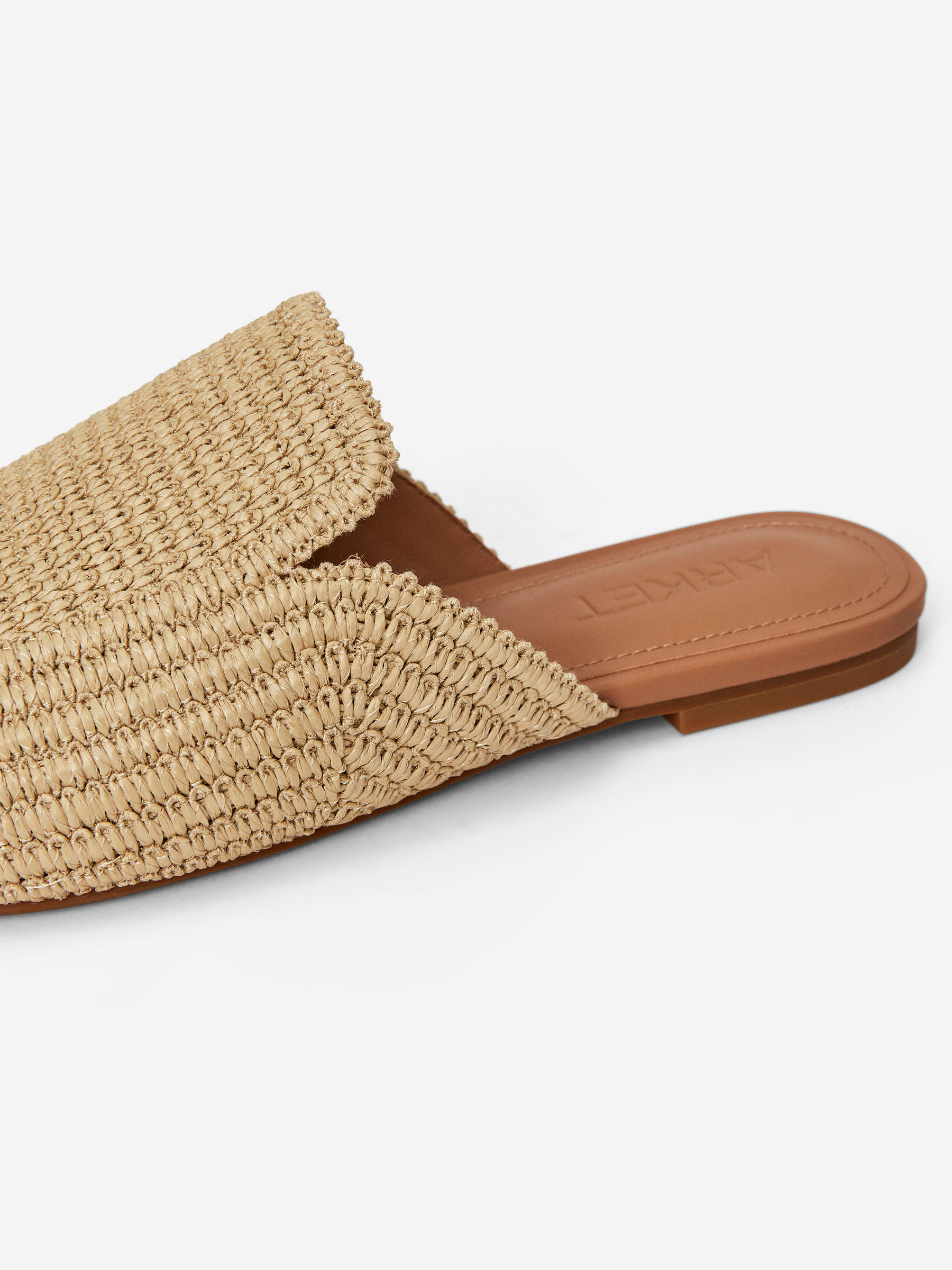 Flat Straw Mules - Light Beige - Women - StillMedia/DescriptiveDetail - 3