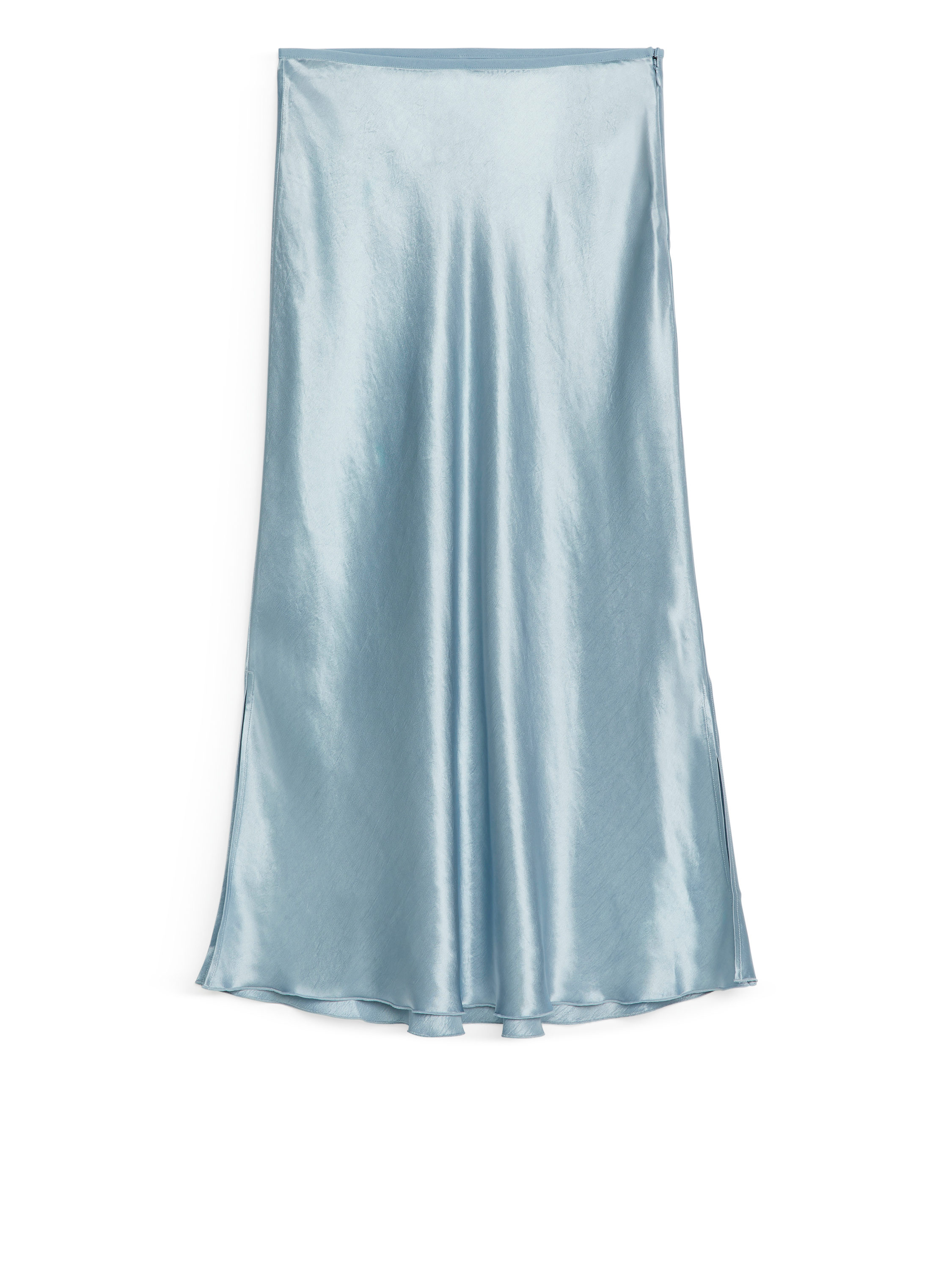 Bias-Cut Satin Skirt – Light Blue – Women – ARKET GB