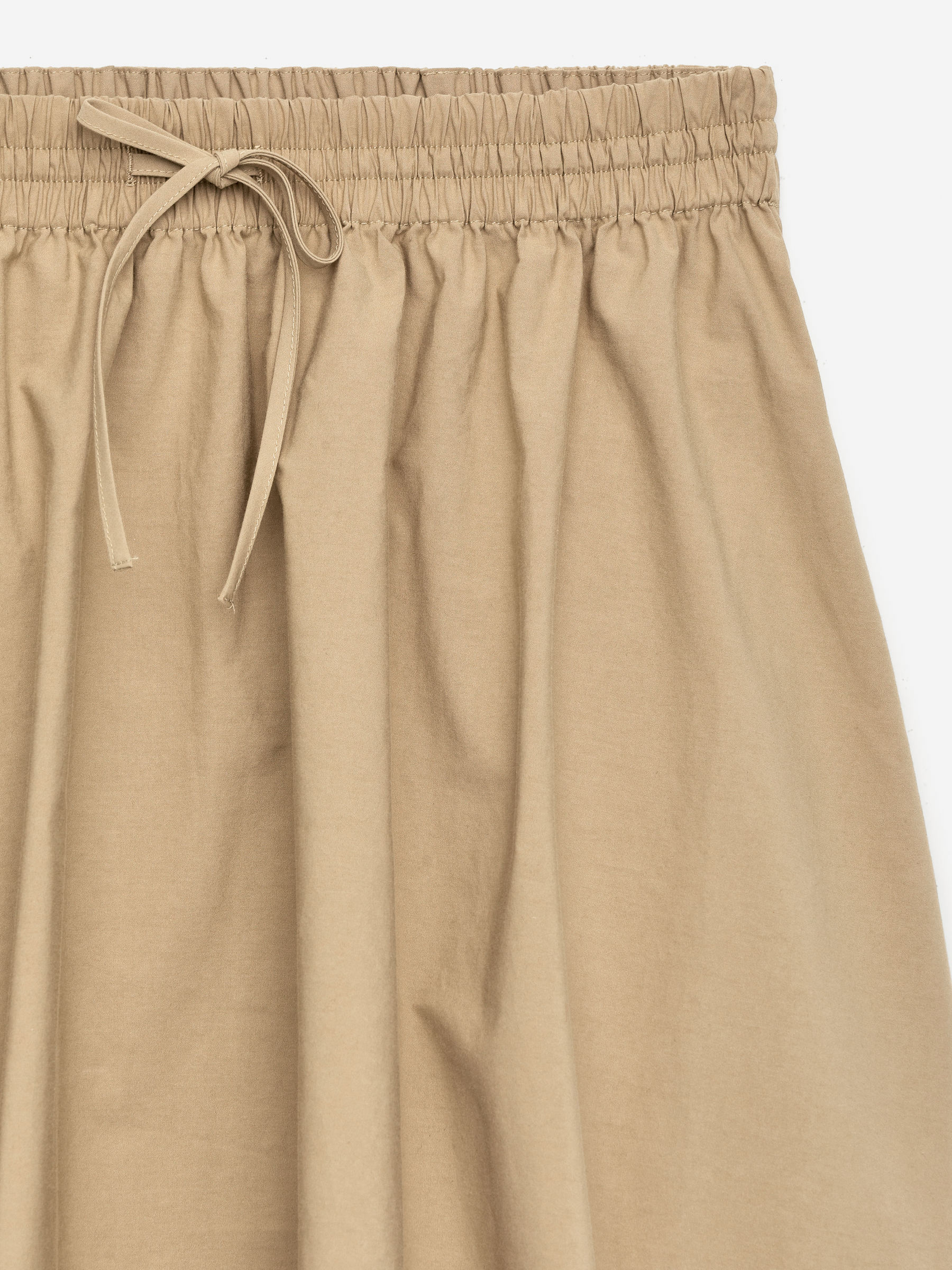Cotton Midi Skirt - Beige - Regular fit - Women - StillMedia/DescriptiveDetail - 1