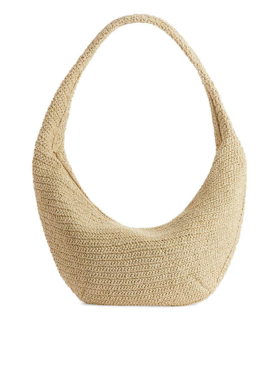 Rounded Straw Bag-#DCD6C7-7445