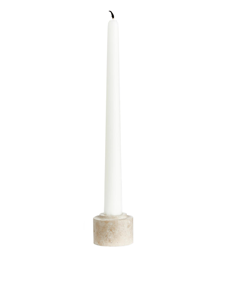 Marble Candle Holder-#D0C2AA-7055