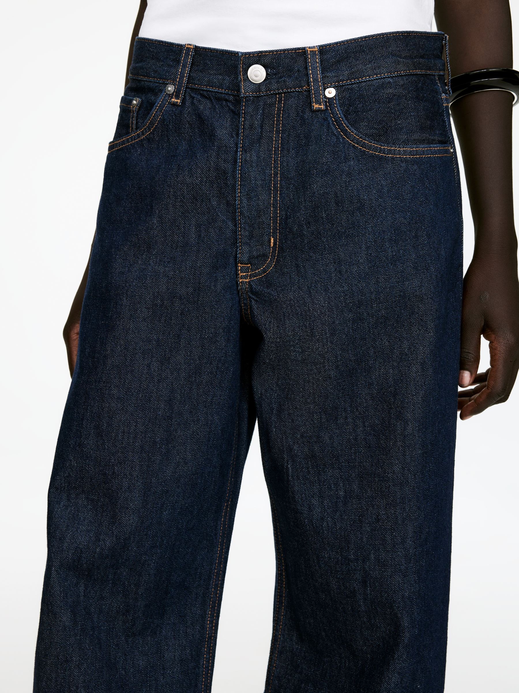 CLOUD Loose Jeans mit weitem Bein - Dunkelblau - Relaxed Fit - Damen - 1230548001