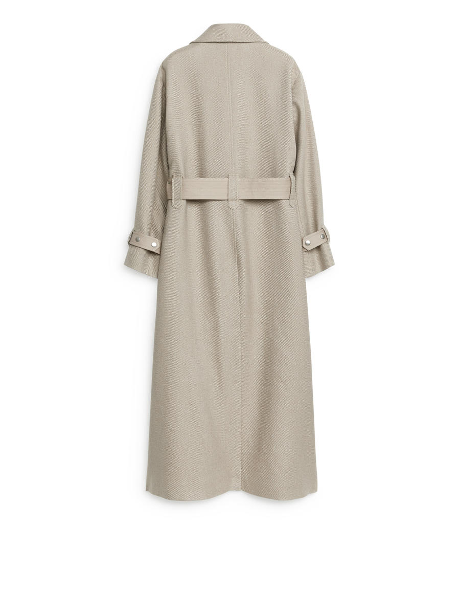 Belted Twill Coat - Beige - Regular fit - Women - 1219921001