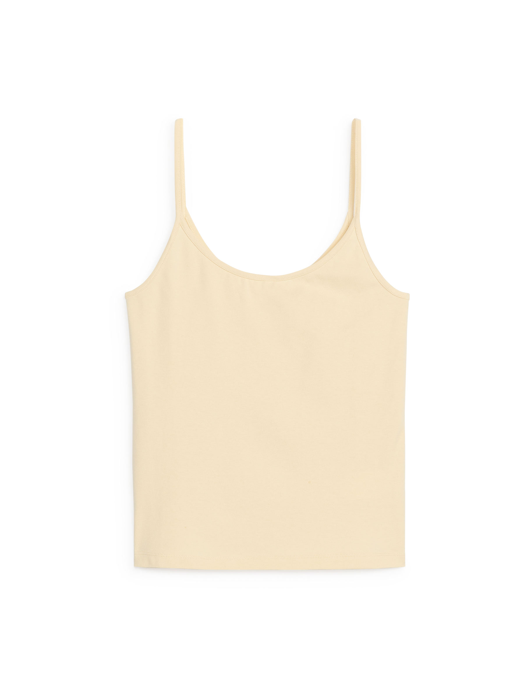 Spaghetti-Strap Top-#EBE0BF-7400