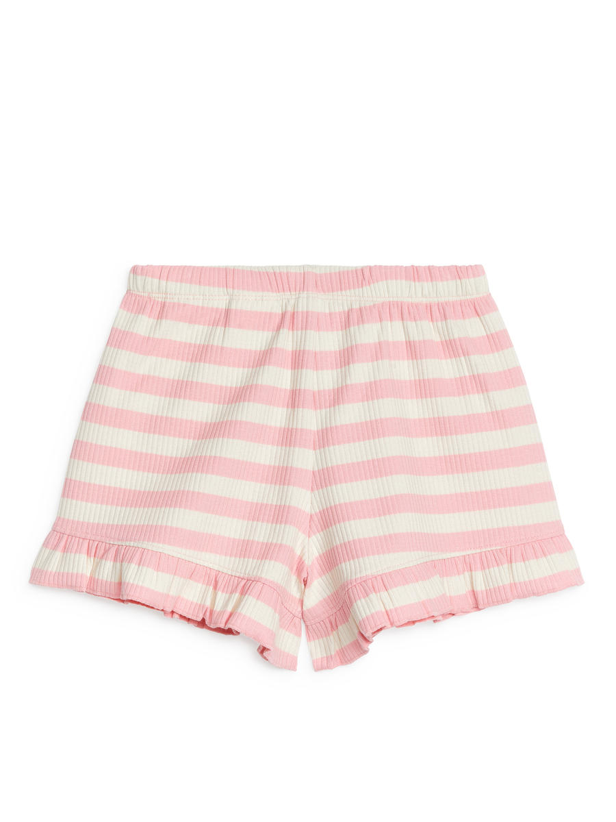 Shorts mit Rüschen - Weiß/Rosa - Relaxed Fit - Children - 1238560001