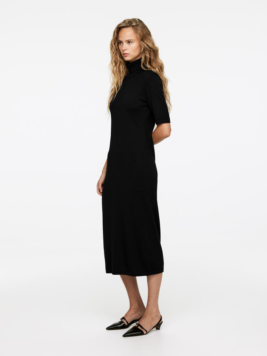 Midi Merino Dress-#272628-13584