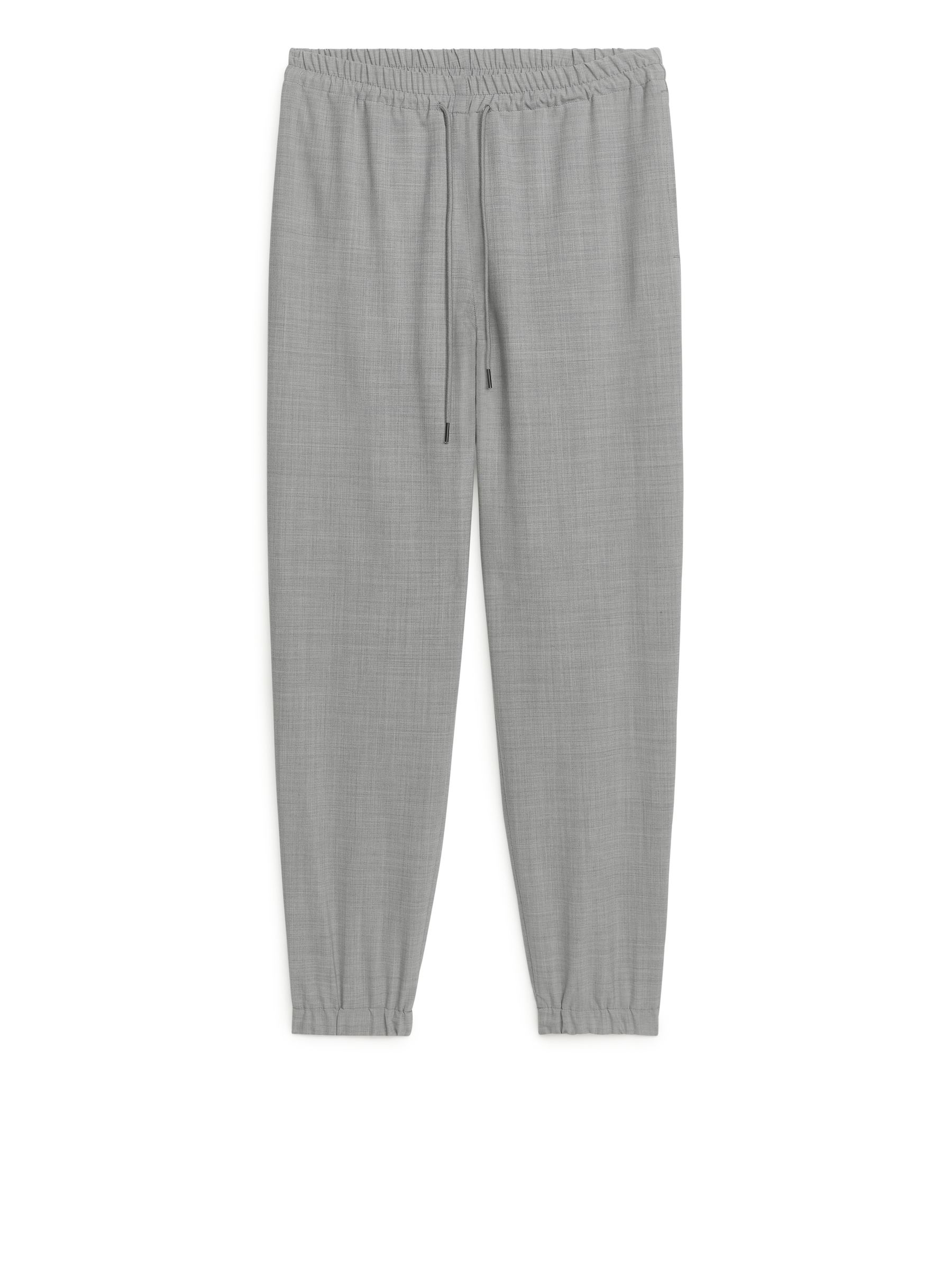 Woven Wool Blend Joggers - Grey - Corte relajado - Women - StillMedia/DescriptiveStillLife - 1