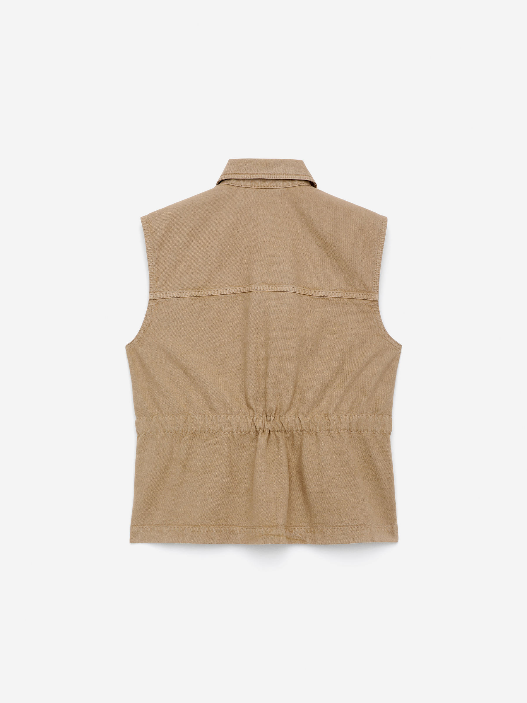 Utility Cotton Vest - Beige - Regular fit - Women - StillMedia/DescriptiveStillLife - 3