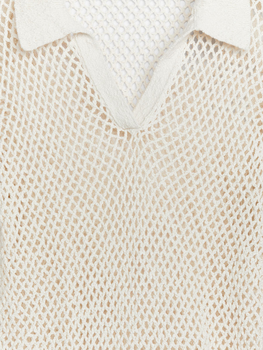 Open-Knit Jumper - White - Regular fit - Women - 1236687001