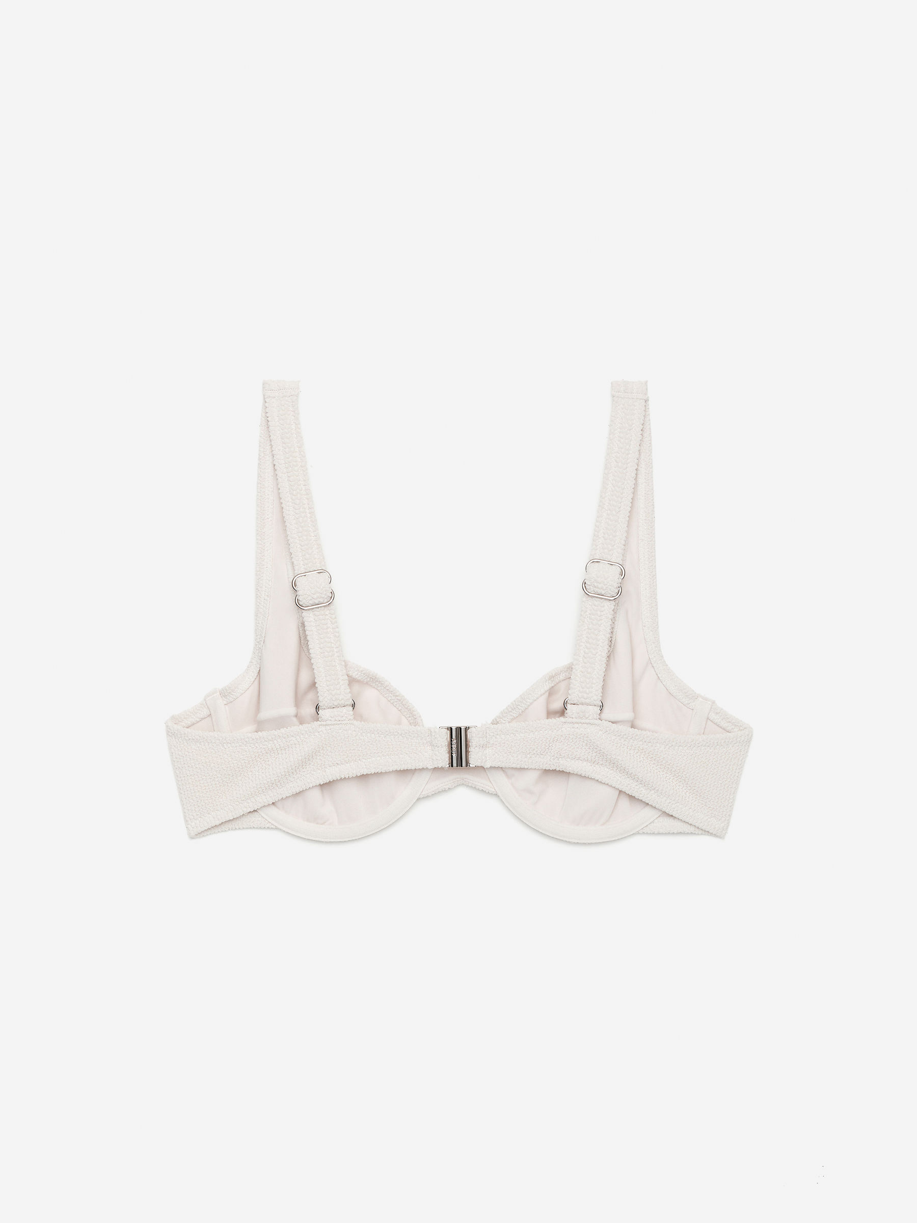 Crinkle Wired Bikini Top - Off White - Women - StillMedia/DescriptiveStillLife - 1