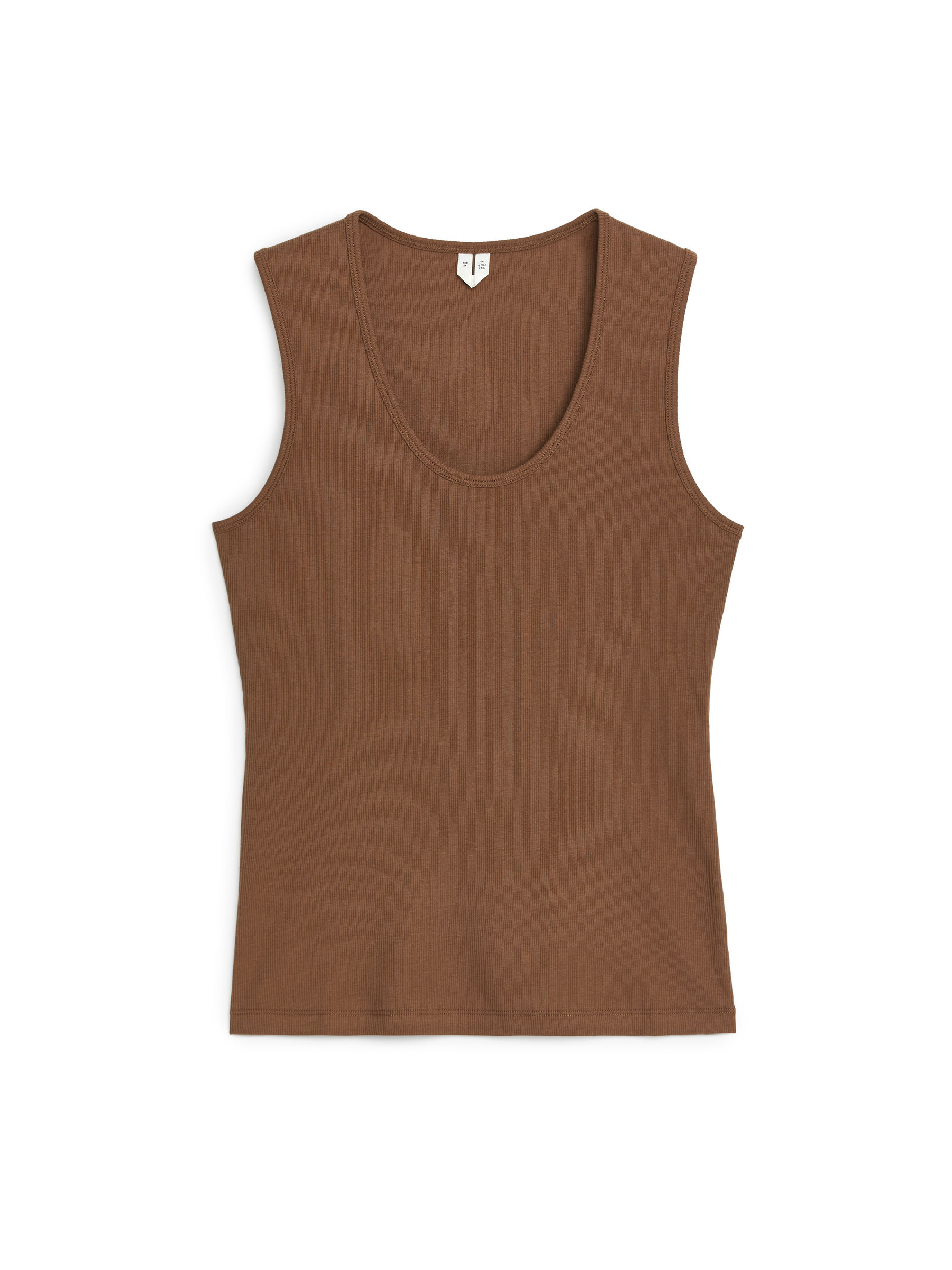 Rib Tank Top - Brown - Slim fit - Women - StillMedia/DescriptiveStillLife - 1
