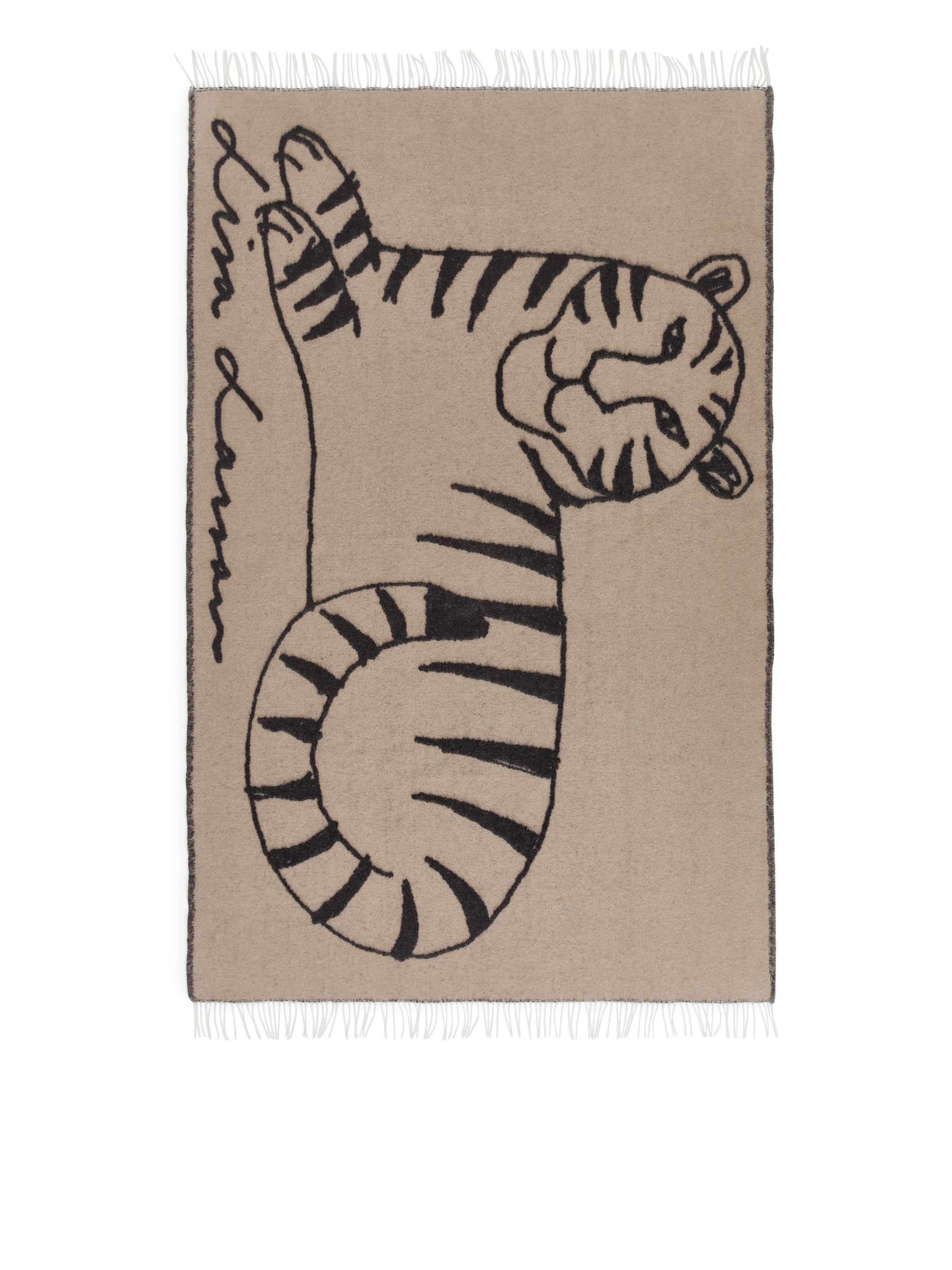 Manta de lana de ARKET and Lisa Larson - Beige/negro - Homeware - StillMedia/DescriptiveStillLife - 2