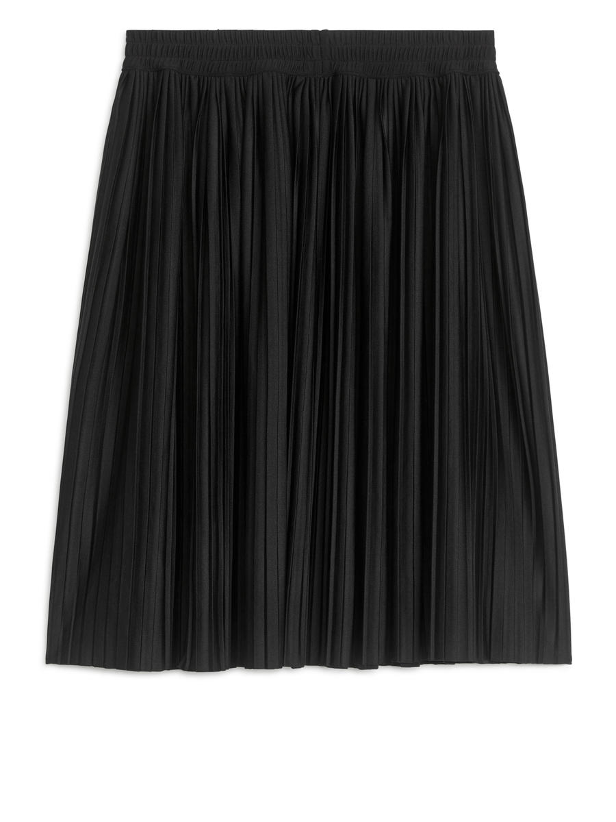 Pleated Midi Skirt-#272628-6276