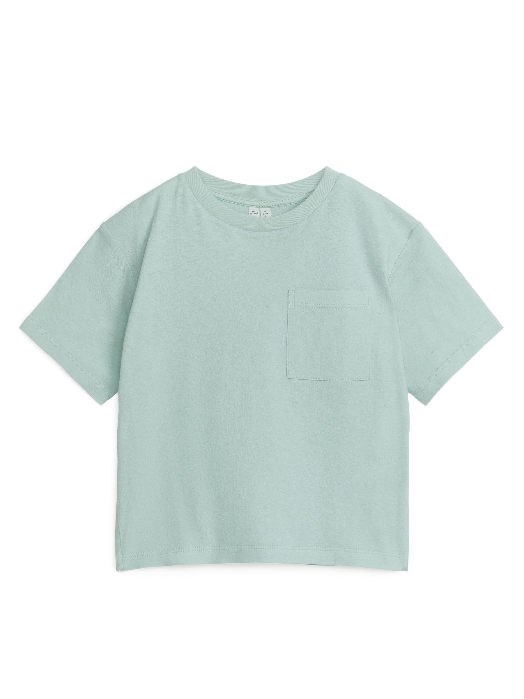 Loose Fit Linen Blend T-Shirt - Mint Green - Loose fit - Children - StillMedia/DescriptiveStillLife - 2