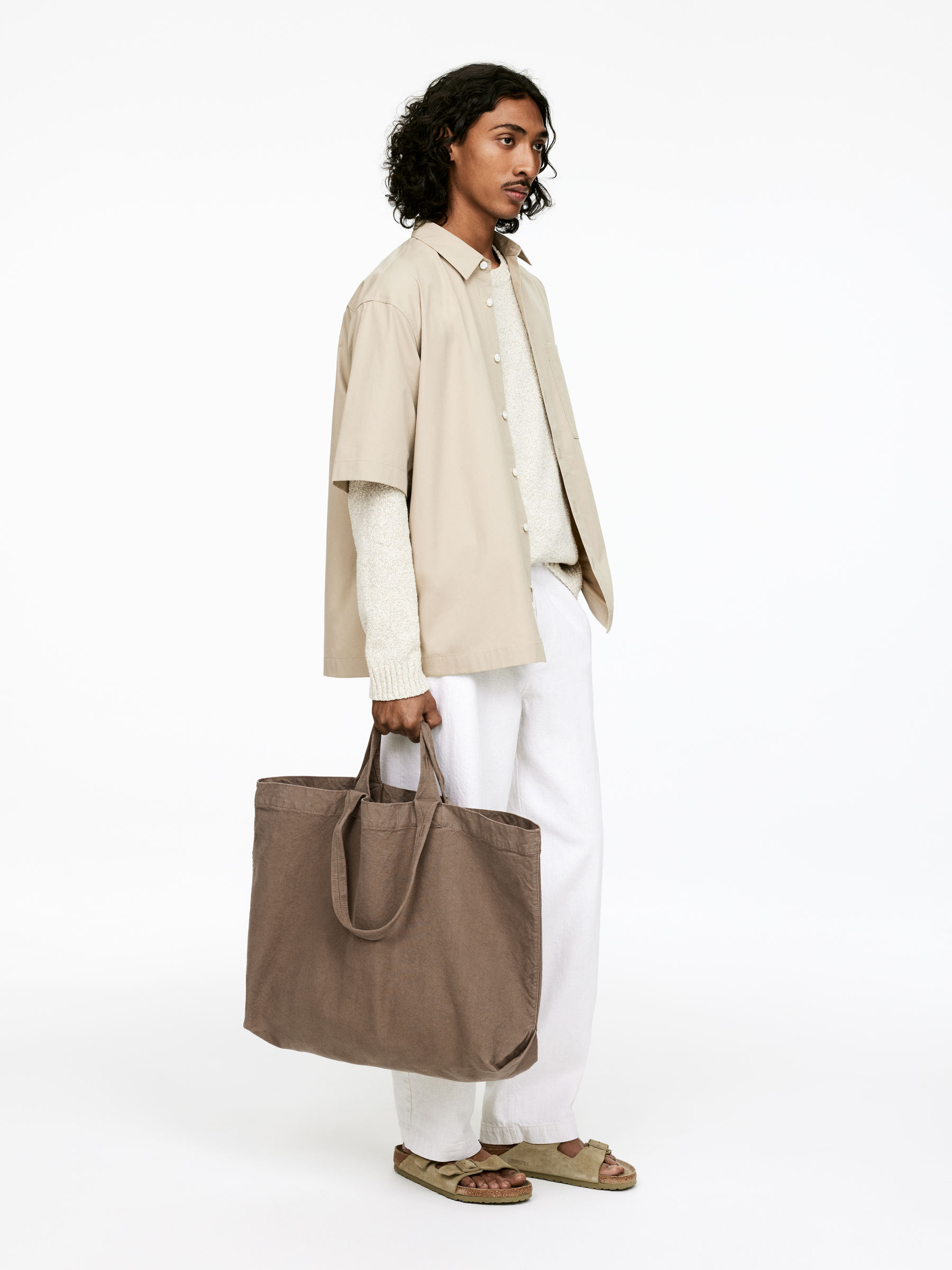 Oversized Canvas Tote - Mole - Men - StillMedia/Lookbook - 8