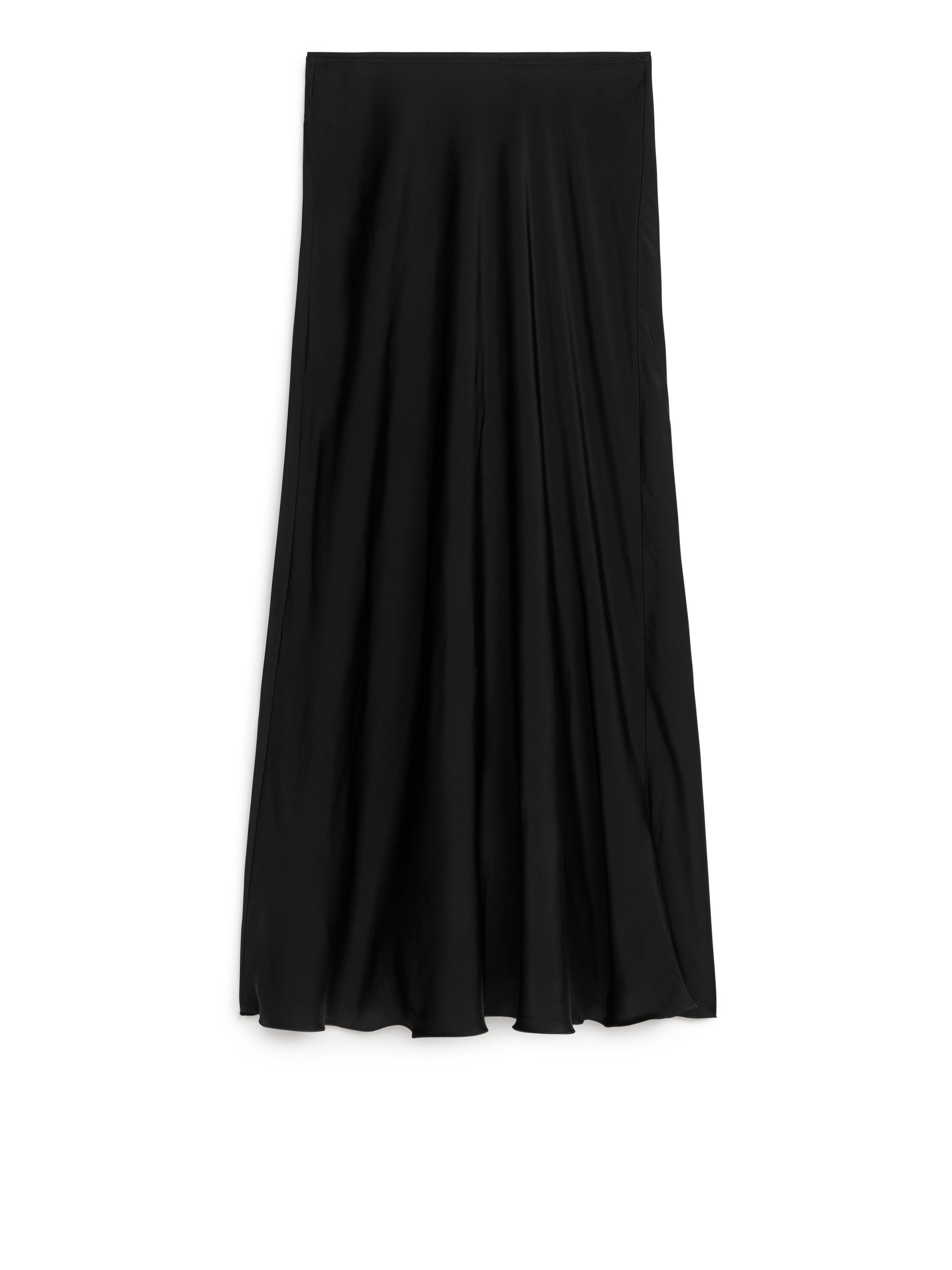 Arket Satin Maxi Dress Maxi Satin Skirt – Black – Women – ARKET GB