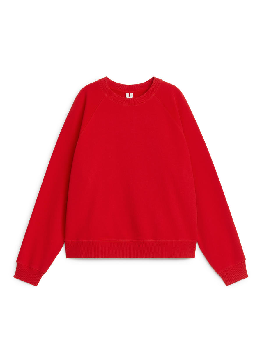 Soft French Terry Sweatshirt - Red - Regular fit - Women - 0849967055