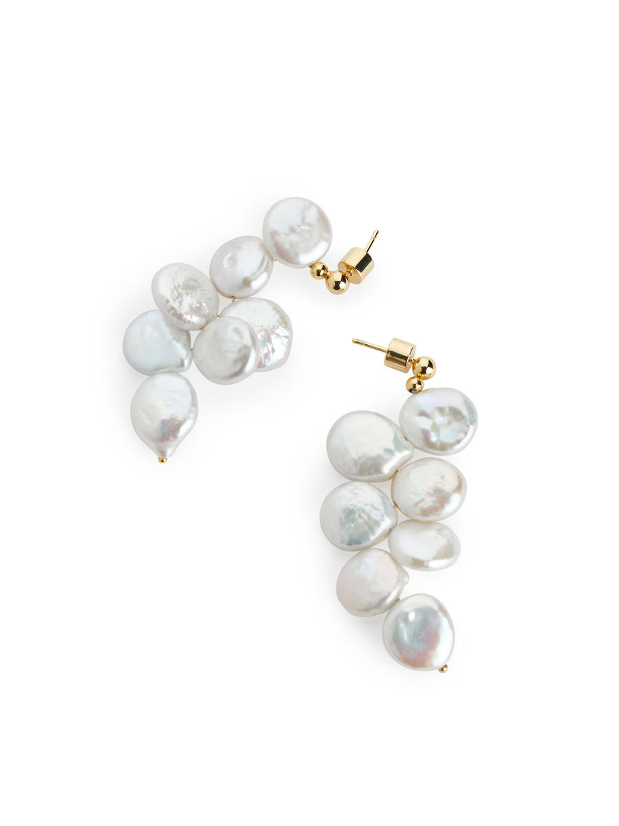 Freshwater Pearl Earrings - White/Gold - Women - 1237191001