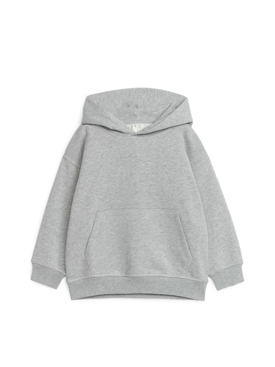 French Terry Hoodie - Grey Melange - Regular fit - Children - 1102841001