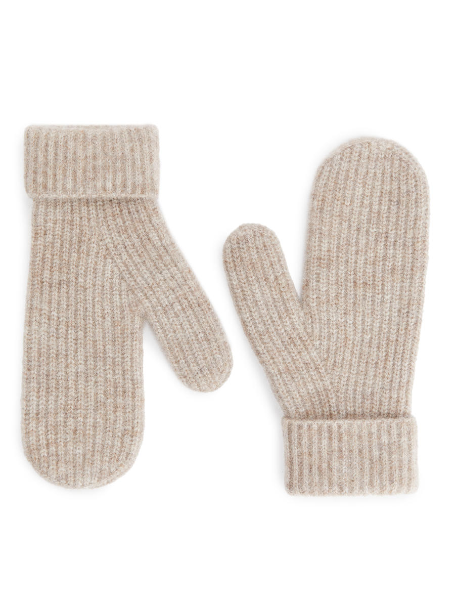 Wool-Alpaca Blend Mittens-#706248-5793