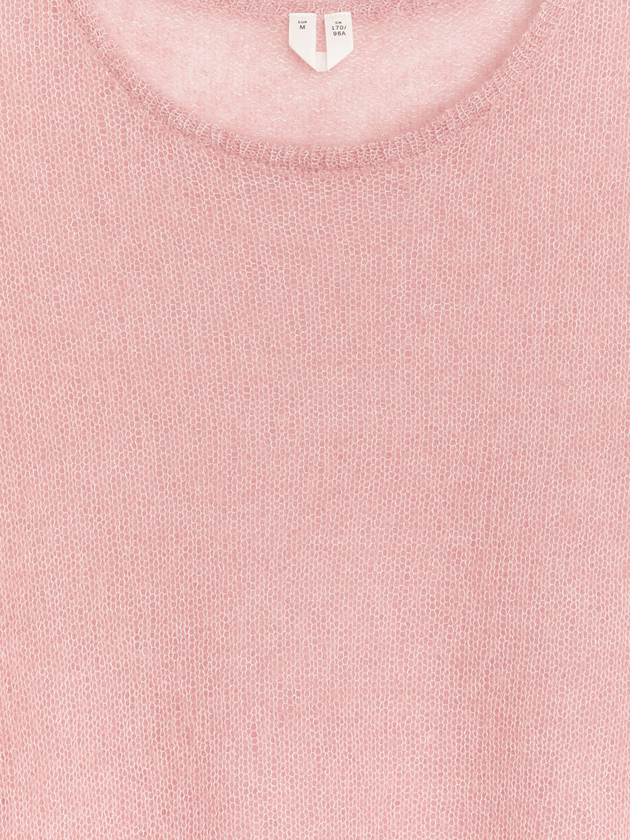 Wool-Mohair Blend Top - Pink - Loose fit - Women - 1234858002