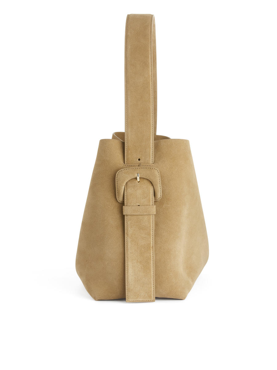 Suede Shoulder Bag - Beige - Women - 1231915001