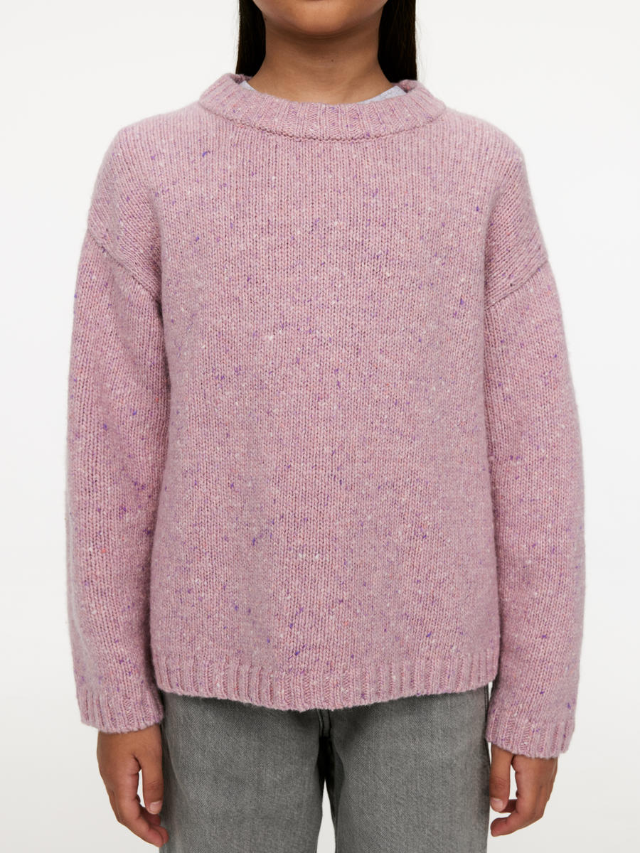 Relaxed Wool Jumper-#DFB7B8-5458