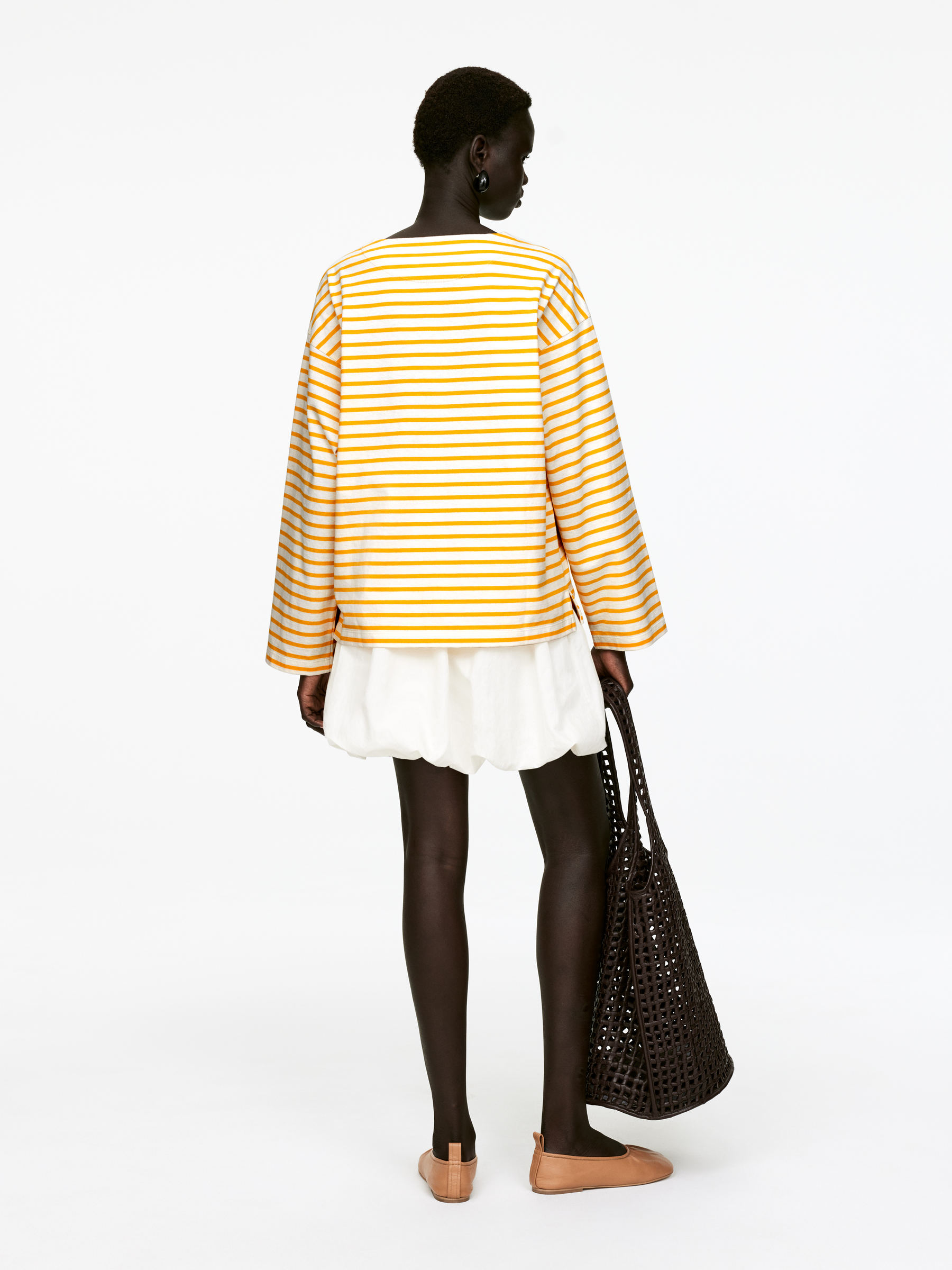 Long-Sleeve T-Shirt - Yellow/Off White - Regular fit - Women - StillMedia/Lookbook - 6